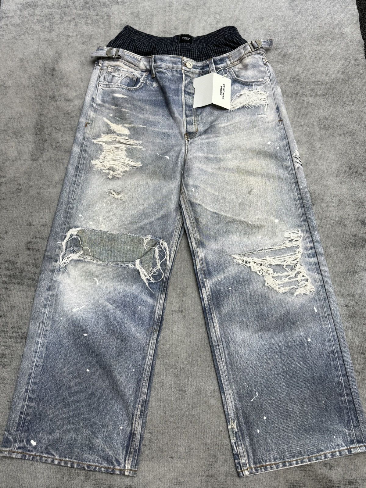PROJECT G/R Project G/R Trompe-L'ŒIL Denim Pants Sz 3 | Grailed
