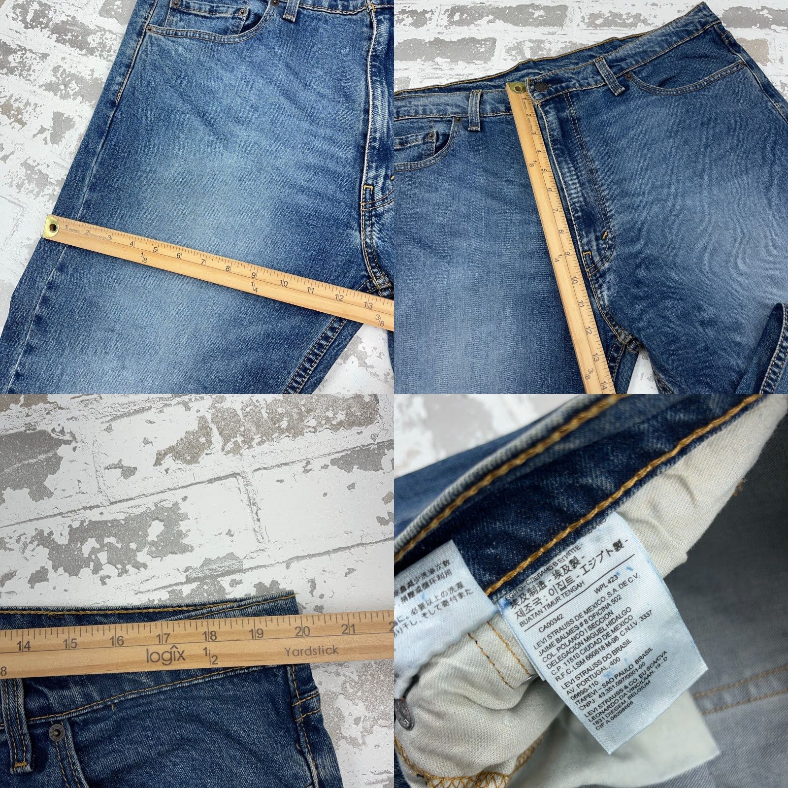 Levi's Levi's 505 Jeans Men Regular Stone Wash Blue 40x32 Straight Fit Denim Waist 40 Inseam 32 Pockets Zip Button Size US 40 / EU 56 - 8 Thumbnail