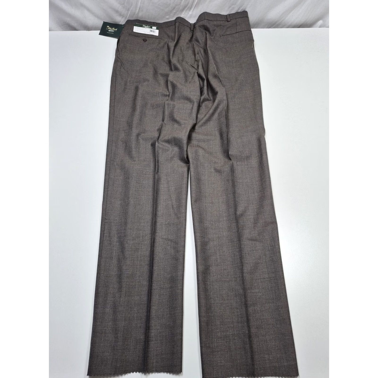 Vintage Palm Beach Wool Suit Pants Gray 44x36 Mens NWT Unhemmed 100% Wool Pleated Dress Straight Leg Classic Fit Dress Pants Business Formal Wedding Size 44R - 5 Thumbnail
