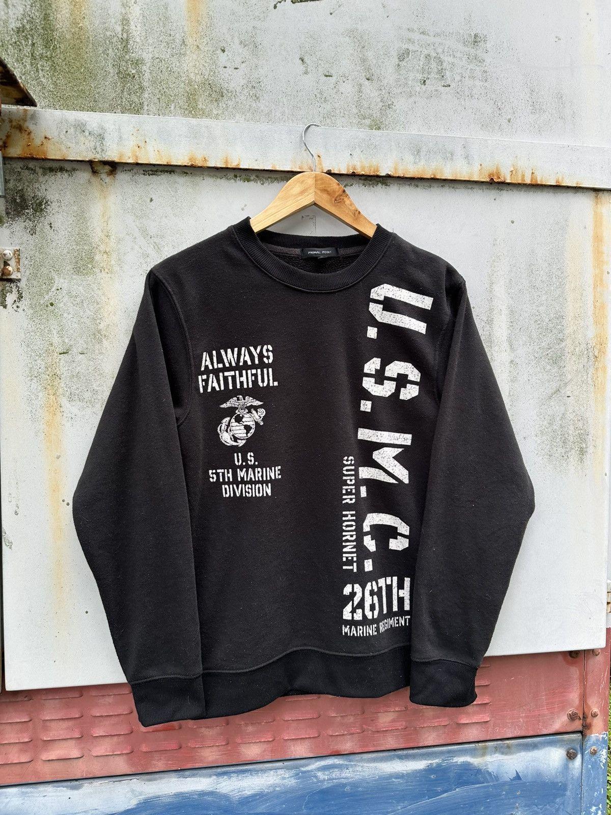 Vintage 🪖US 5th Marine Division Sweatshirt Size US S / EU 44-46 / 1 - 3 Thumbnail