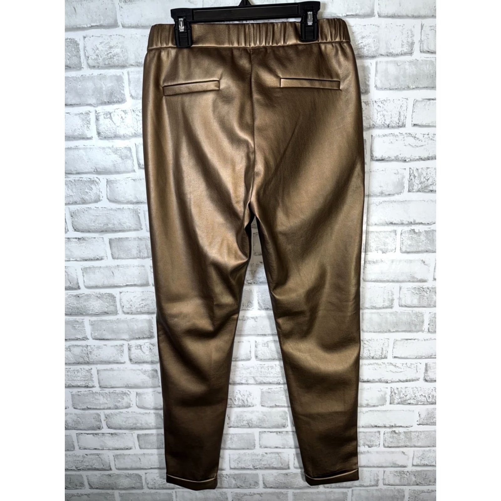Vintage Orly Pants Womens Size S Pull On GOLD ANTIQUE NWT 29” Inseam Size 28" / US 6 / IT 42 - 5 Thumbnail