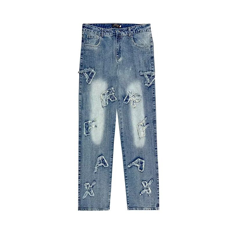 Japanese Brand American street loose washed hip-hop jeans for men Size US 32 / EU 48 - 5 Thumbnail