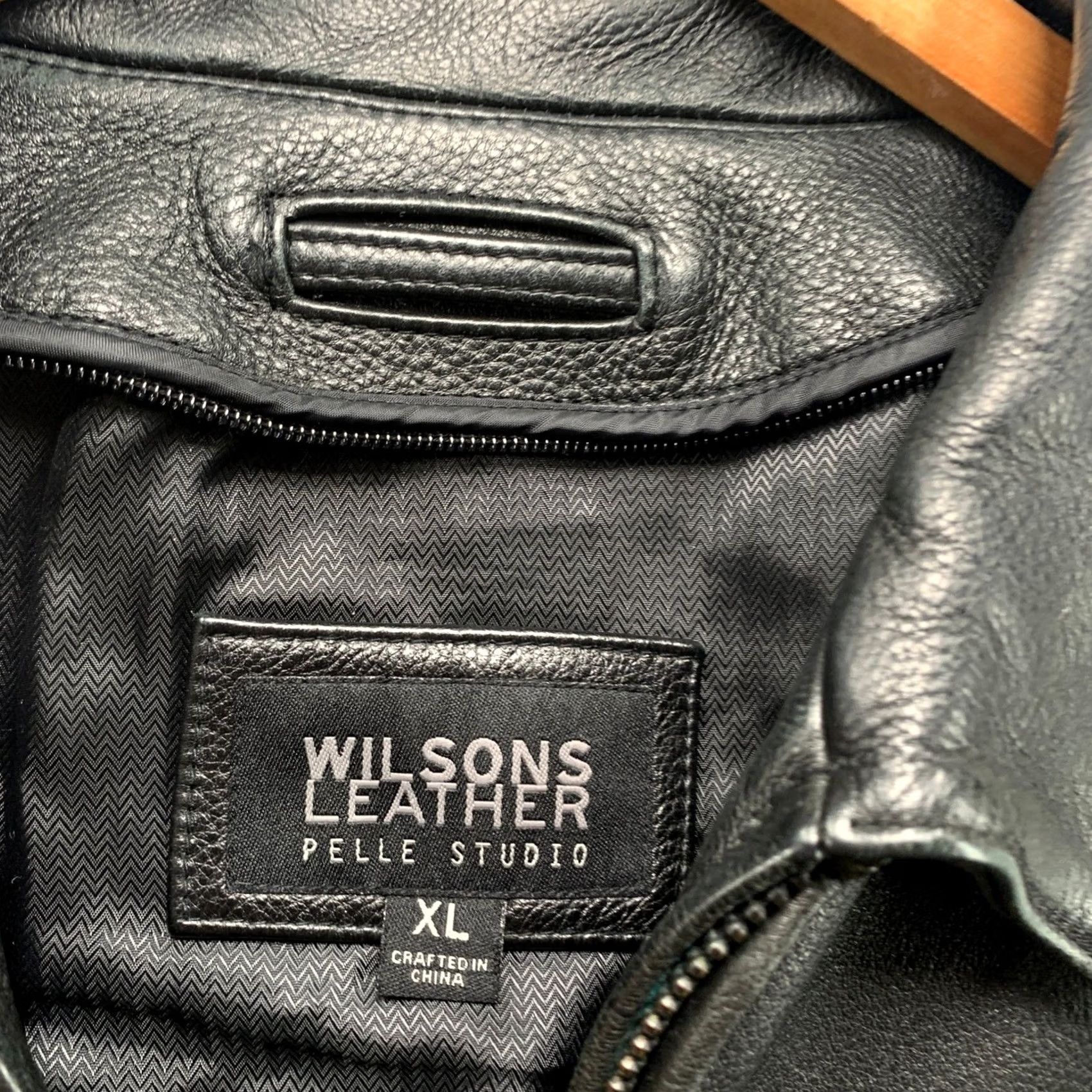 Vintage VINTAGE Wilsons Leather Jacket Mens XL Black Pelle Studio 90s Full Zip Size US XL / EU 56 / 4 - 3 Thumbnail