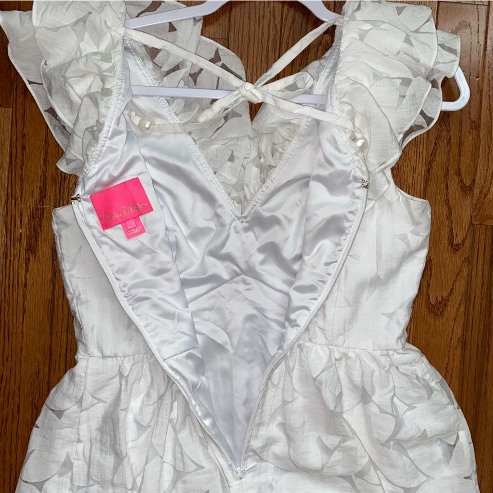 Lilly Pulitzer Lilly Pulitzer $278 Ritamarie White Ruffle Mini Dress 2 Size XS / US 0-2 / IT 36-38 - 8 Thumbnail