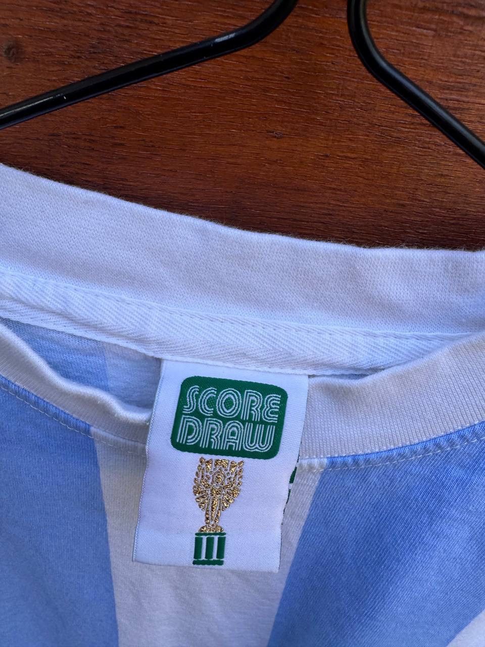 Vintage Argentina National Team 1986 Score Draw Replica Jersey Size US XL / EU 56 / 4 - 5 Thumbnail