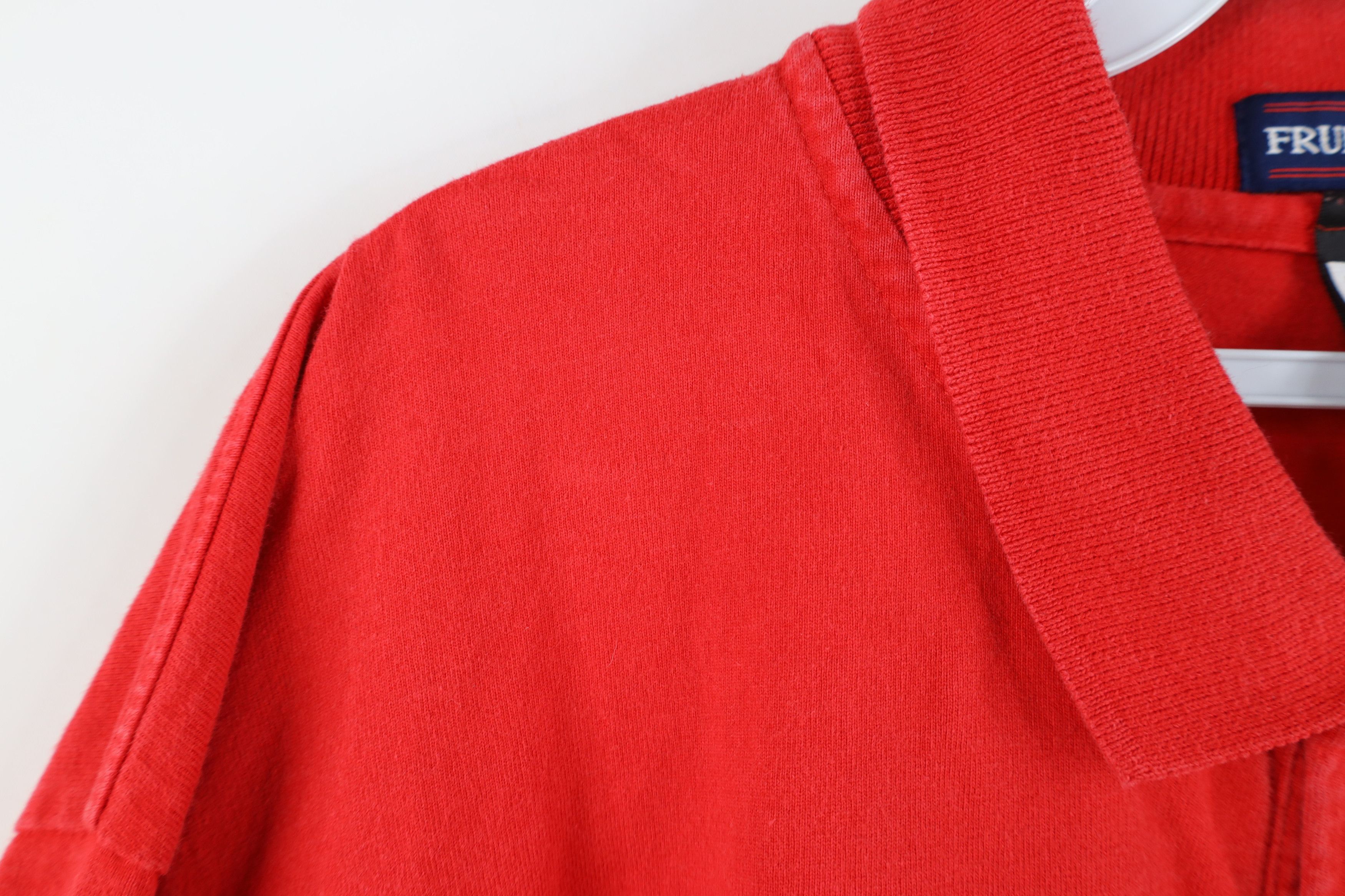 Vintage Vintage 90s Heavyweight Red Wings Hockey Long Sleeve Polo Size US XL / EU 56 / 4 - 7 Thumbnail