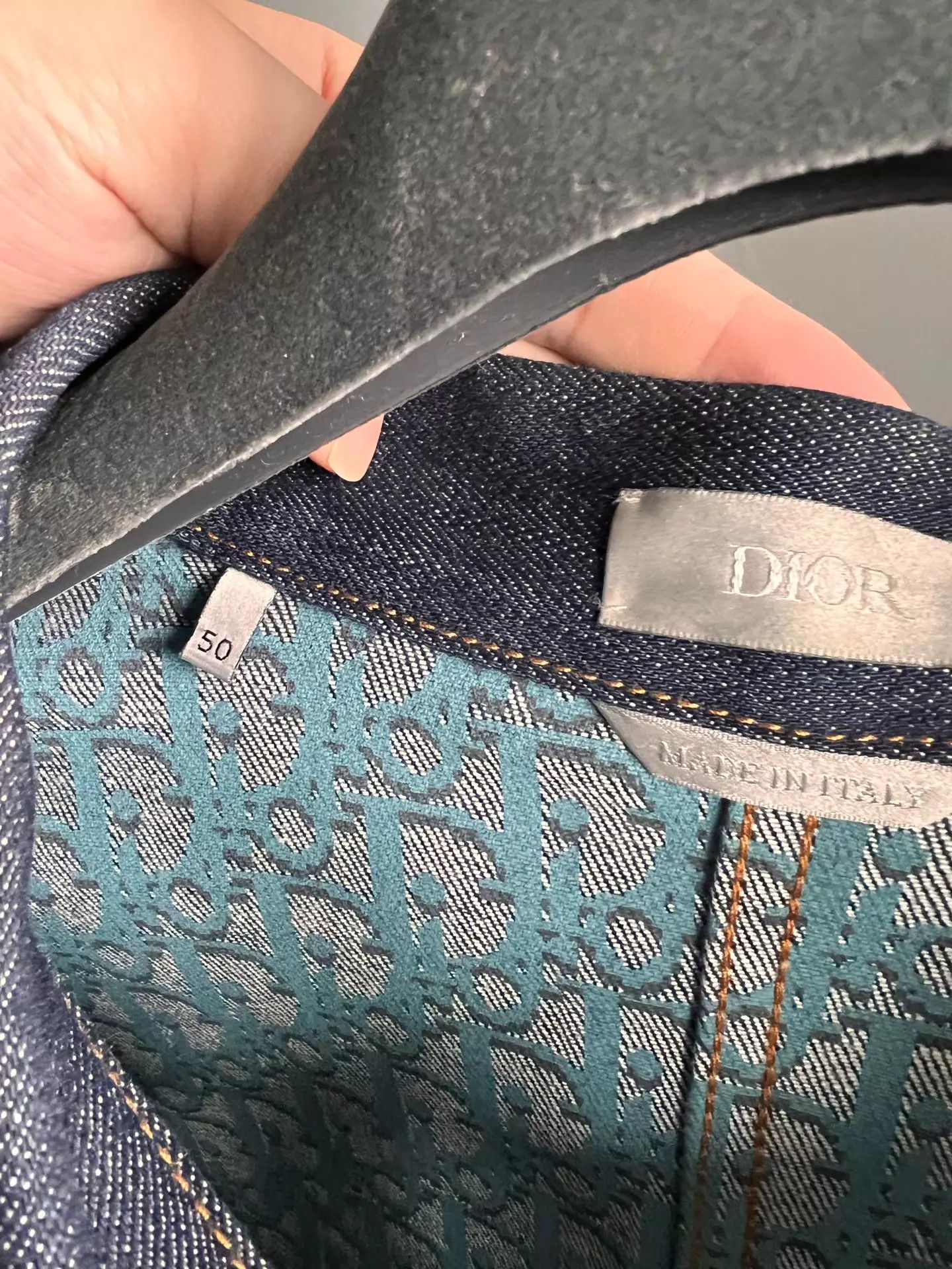 Dior Dior Oblique Print Interior Denim Jacket Blue Size US M / EU 48-50 / 2 - 3 Thumbnail