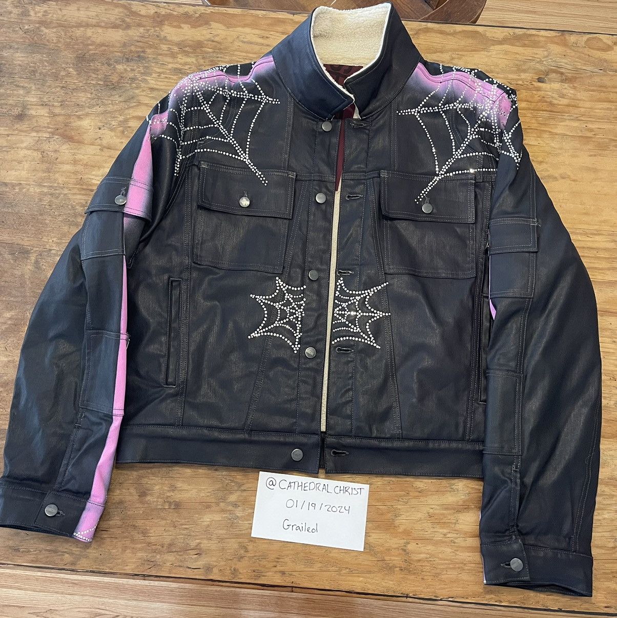 image of Spider Worldwide Purple Trucker Jacket, Men's (Size 2XL)