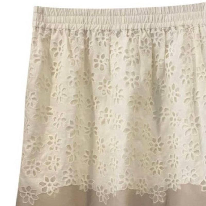 Club Monaco nwt Lorie Antique Cotton Silk Eyelet Skirt US 6 Ivory Size 28" / US 6 / IT 42 - 5 Thumbnail