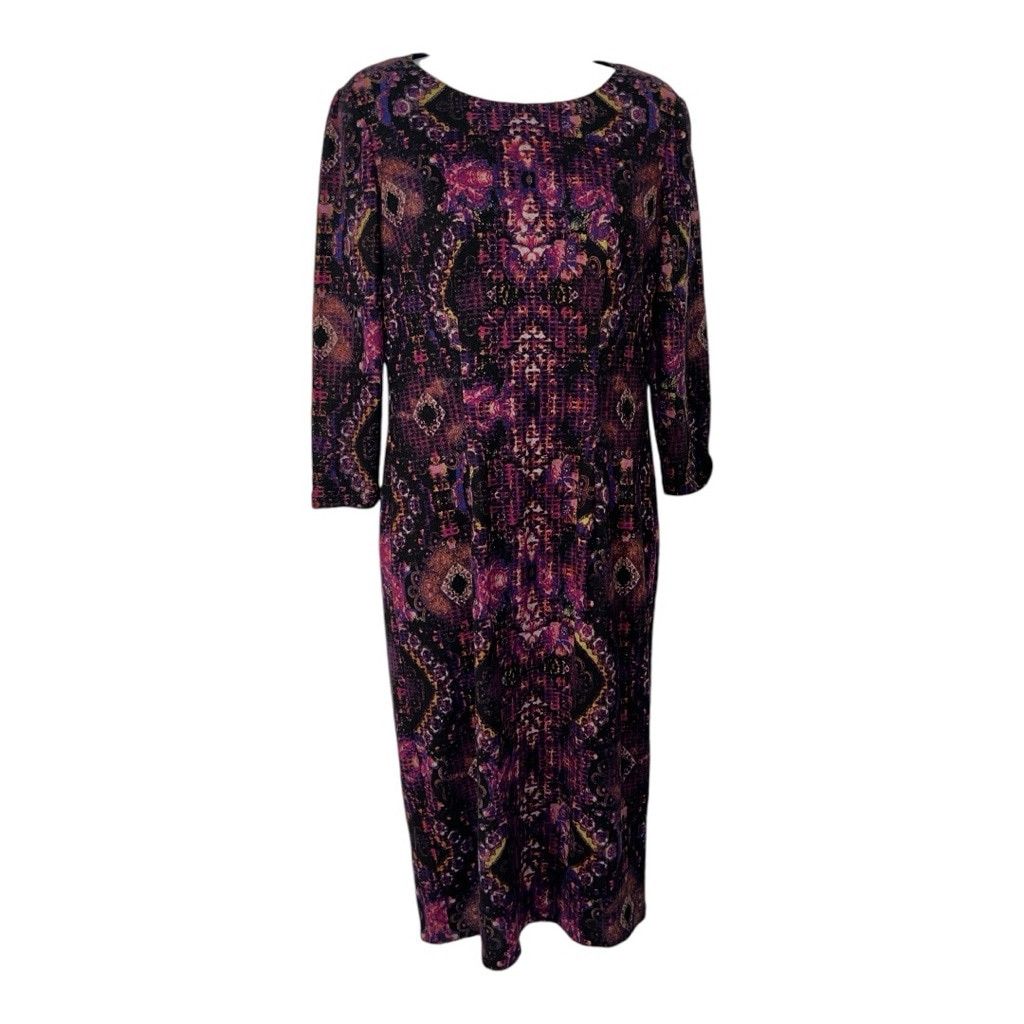 Adrianna Papell Women's London Times Dress Size 6 Purple Black Size M / US 6-8 / IT 42-44 - 1 Thumbnail