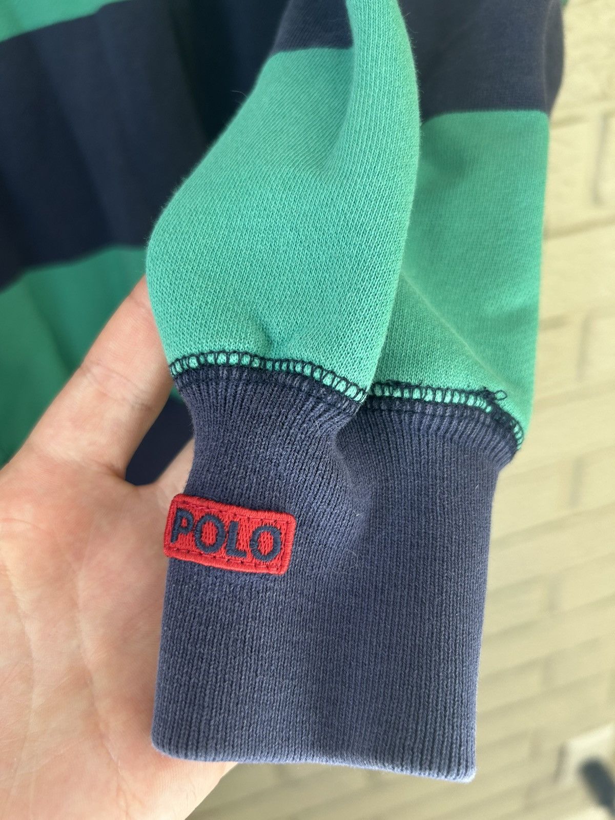 Polo Ralph Lauren Vintage 90s Polo Ralph Lauren Striped Quarter Zip Sweater Size US S / EU 44-46 / 1 - 3 Thumbnail
