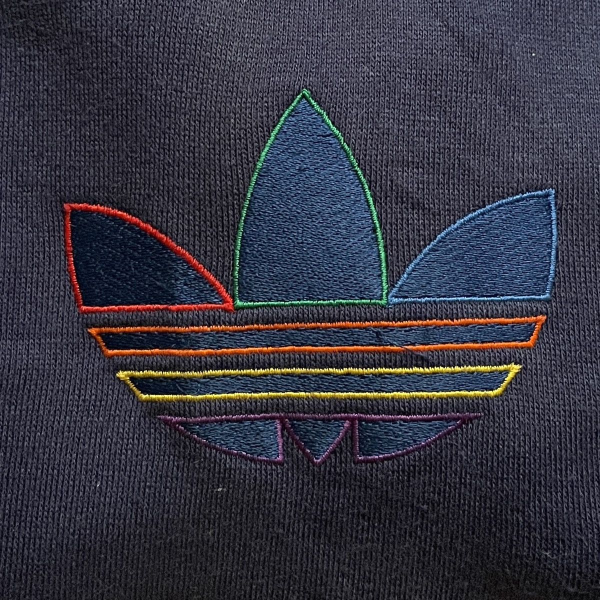 Adidas × Vintage Vintage Brand Adidas Big Logo Fur Hoodie 1990s Size US L / EU 52-54 / 3 - 10 Thumbnail