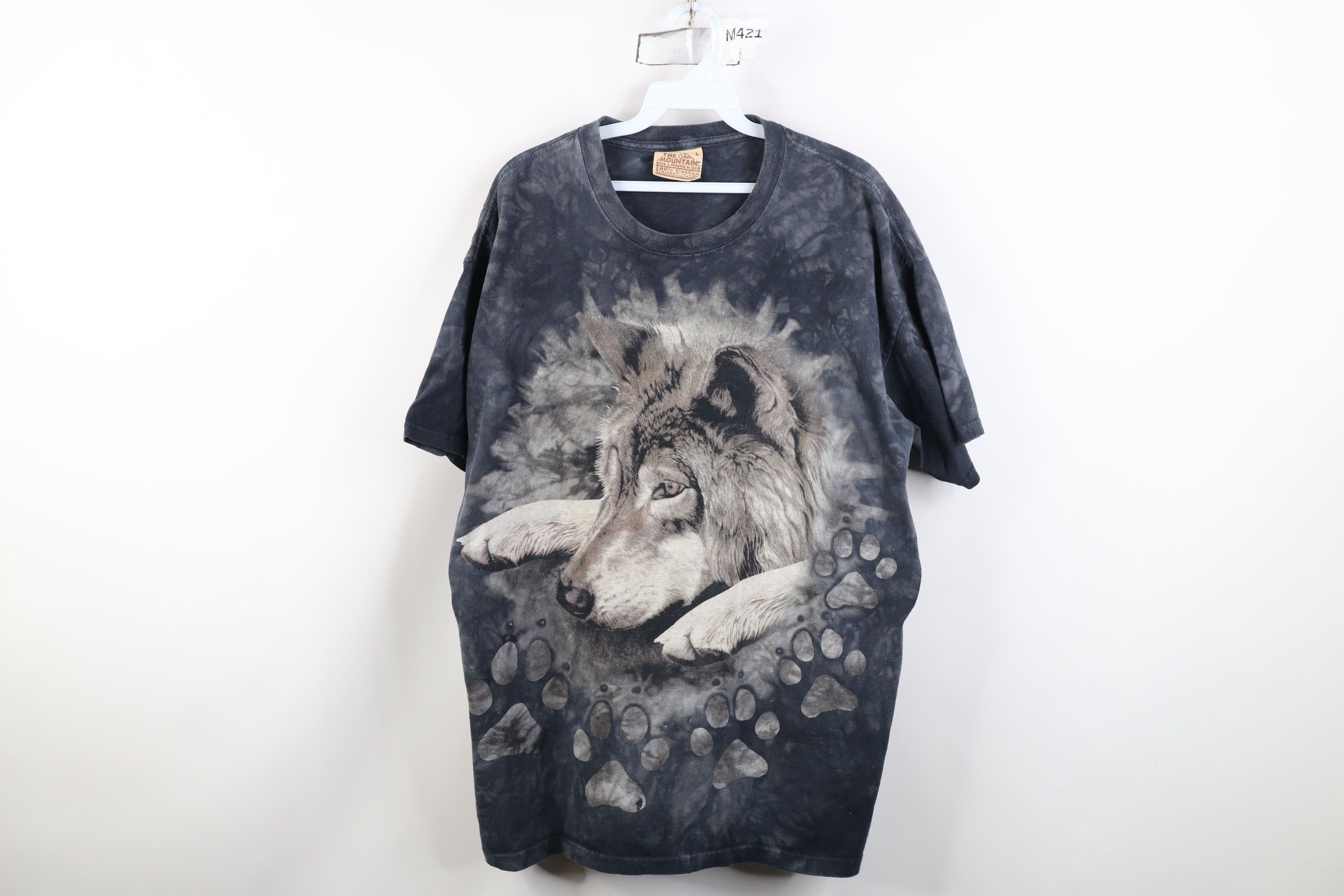 Vintage Vintage Y2K Streetwear Wash Wolf Short Sleeve T-Shirt Gray Size US L / EU 52-54 / 3 - 1 Thumbnail