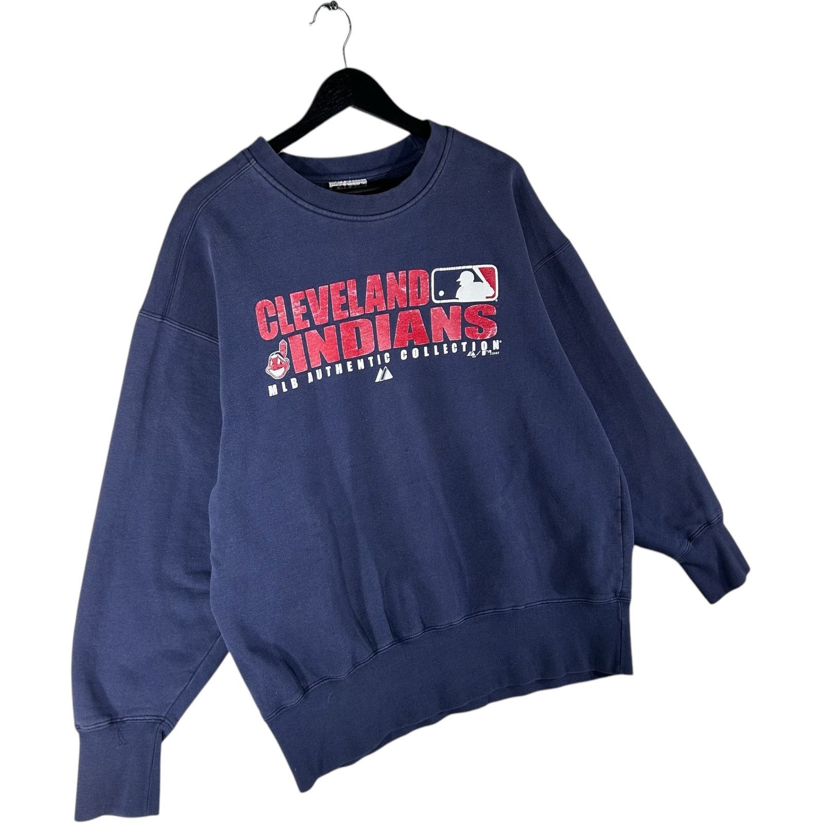 Majestic Vintage Majestic Cleveland Indians Spellout MLB Crewneck XL Size US XL / EU 56 / 4 - 4 Thumbnail