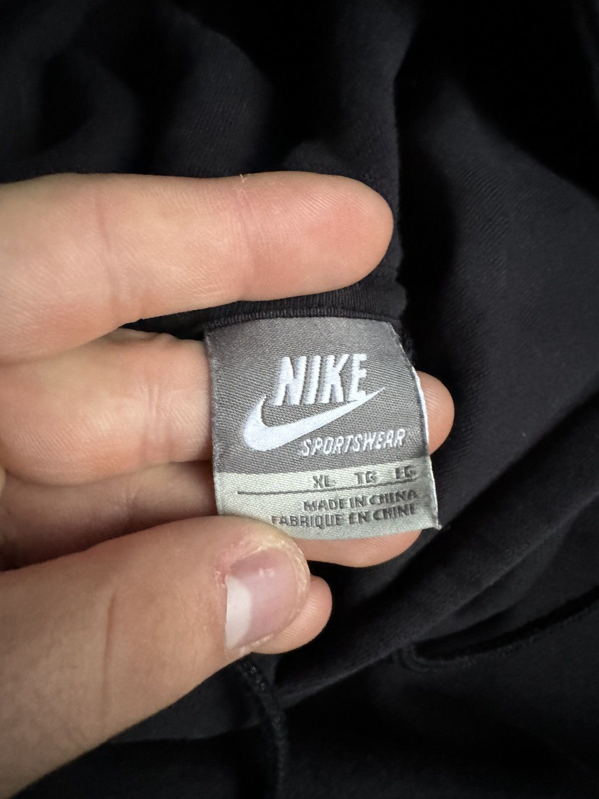 Nike × Vintage Vintage Nike Hoodie center logo swoosh Size US XL / EU 56 / 4 - 4 Thumbnail