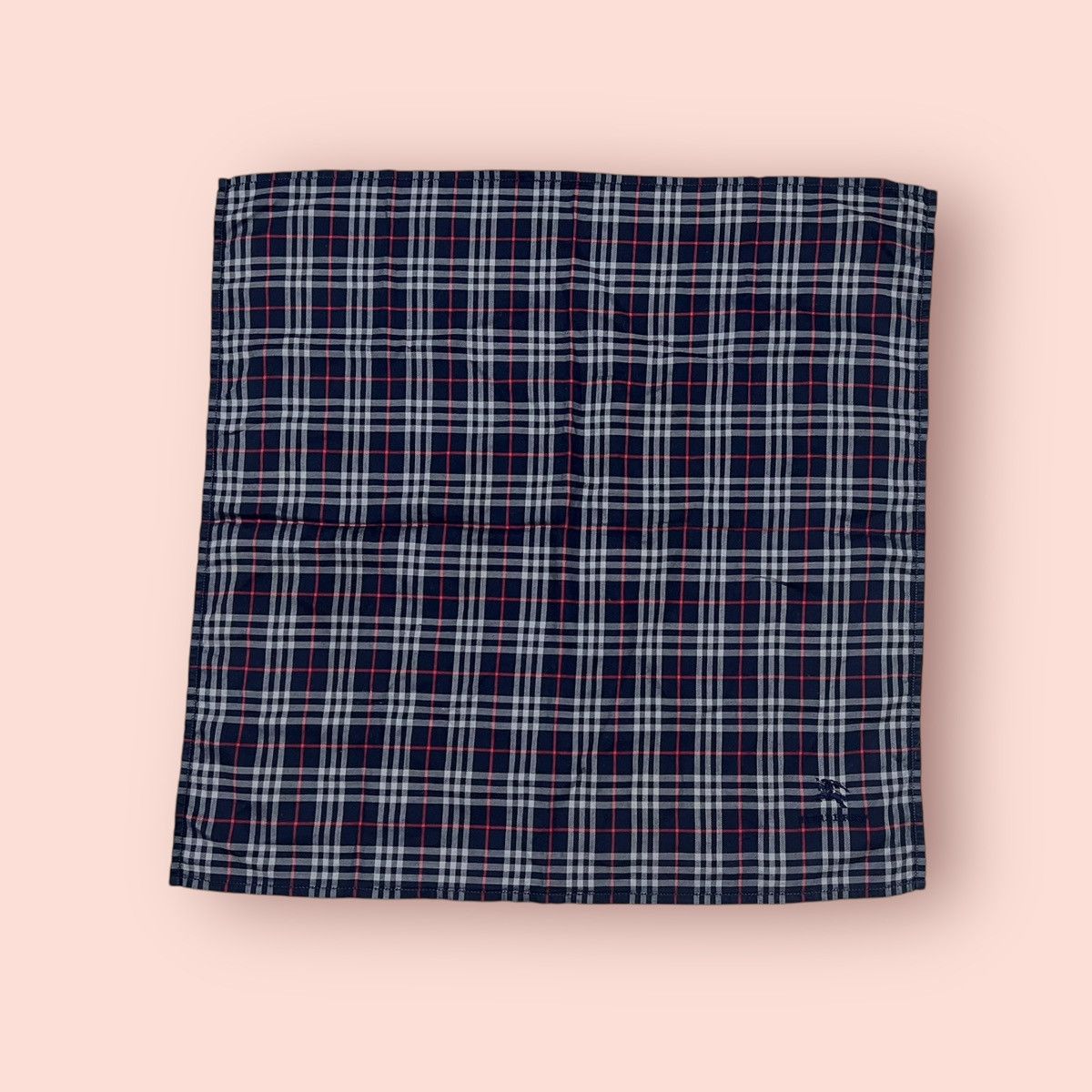Burberry × Designer ICONIC BURBERRY BLACK LABEL PLAID NOVA CHECK HANDKERCHIEF Size ONE SIZE - 8 Thumbnail