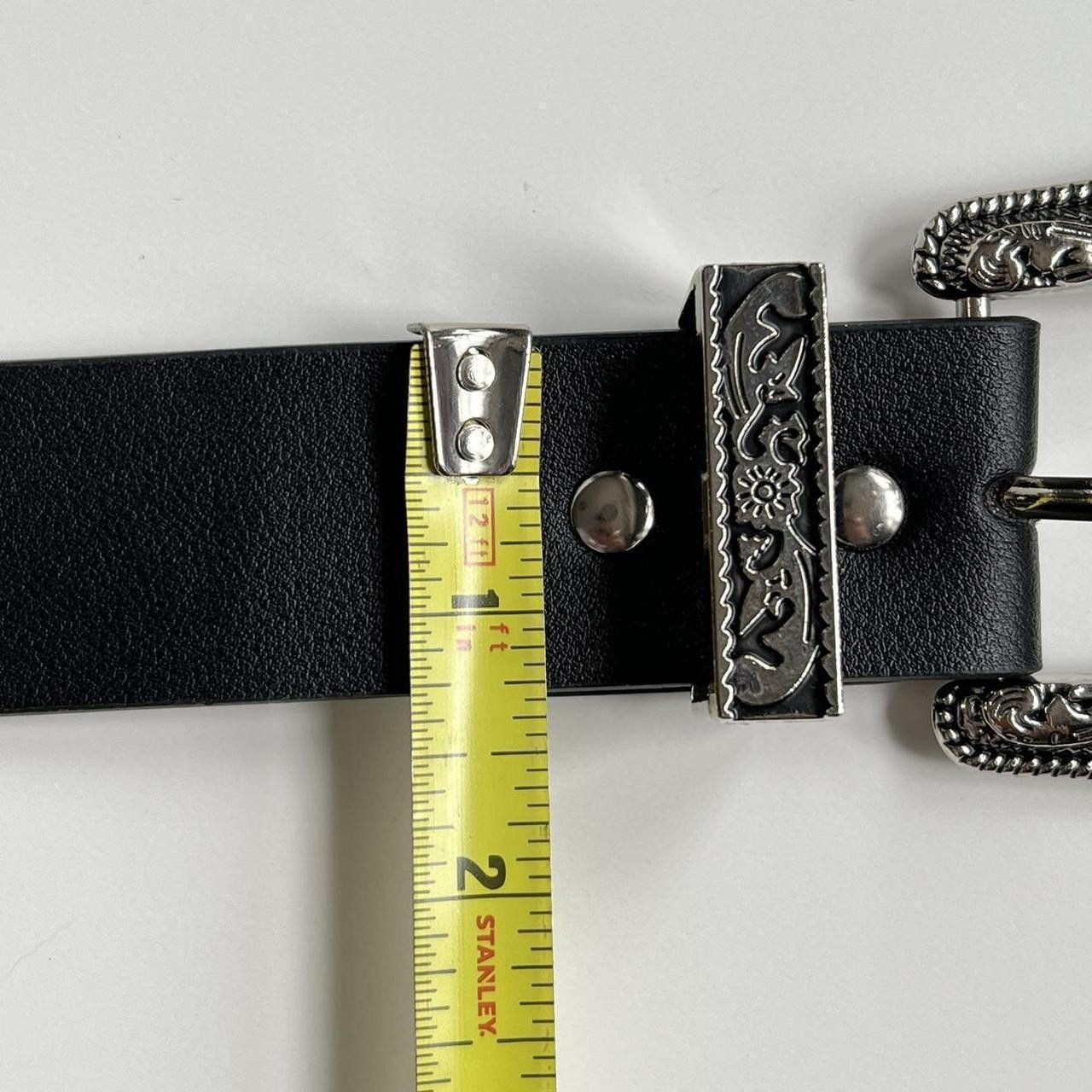 Cowboy Equipment vintage black american western cowboy boho star studded belt Size ONE SIZE - 3 Thumbnail