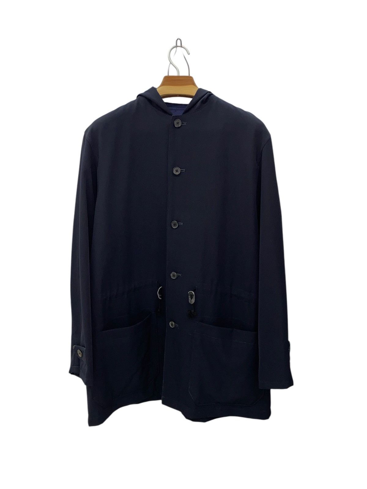 Y's for Men × Yohji Yamamoto Yohji Yamamoto AW98 dark navy blue wool hooded jacket Size US L / EU 52-54 / 3 - 3 Thumbnail