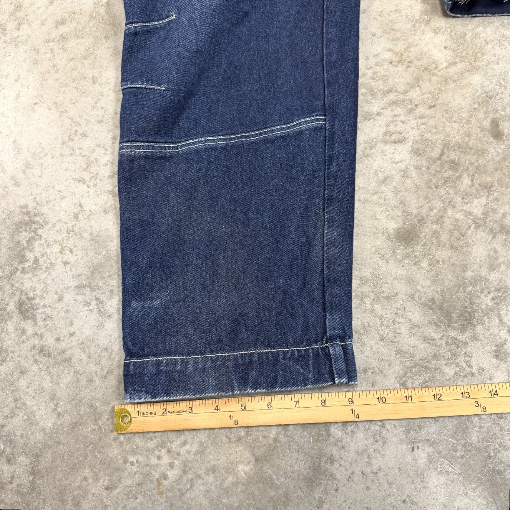 Karl Kani VINTAGE Karl Kani Jeans Mens 32x30 Blue Wide Leg Baggy Carpenter Y2K Hip Hop Size US 32 / EU 48 - 8 Thumbnail
