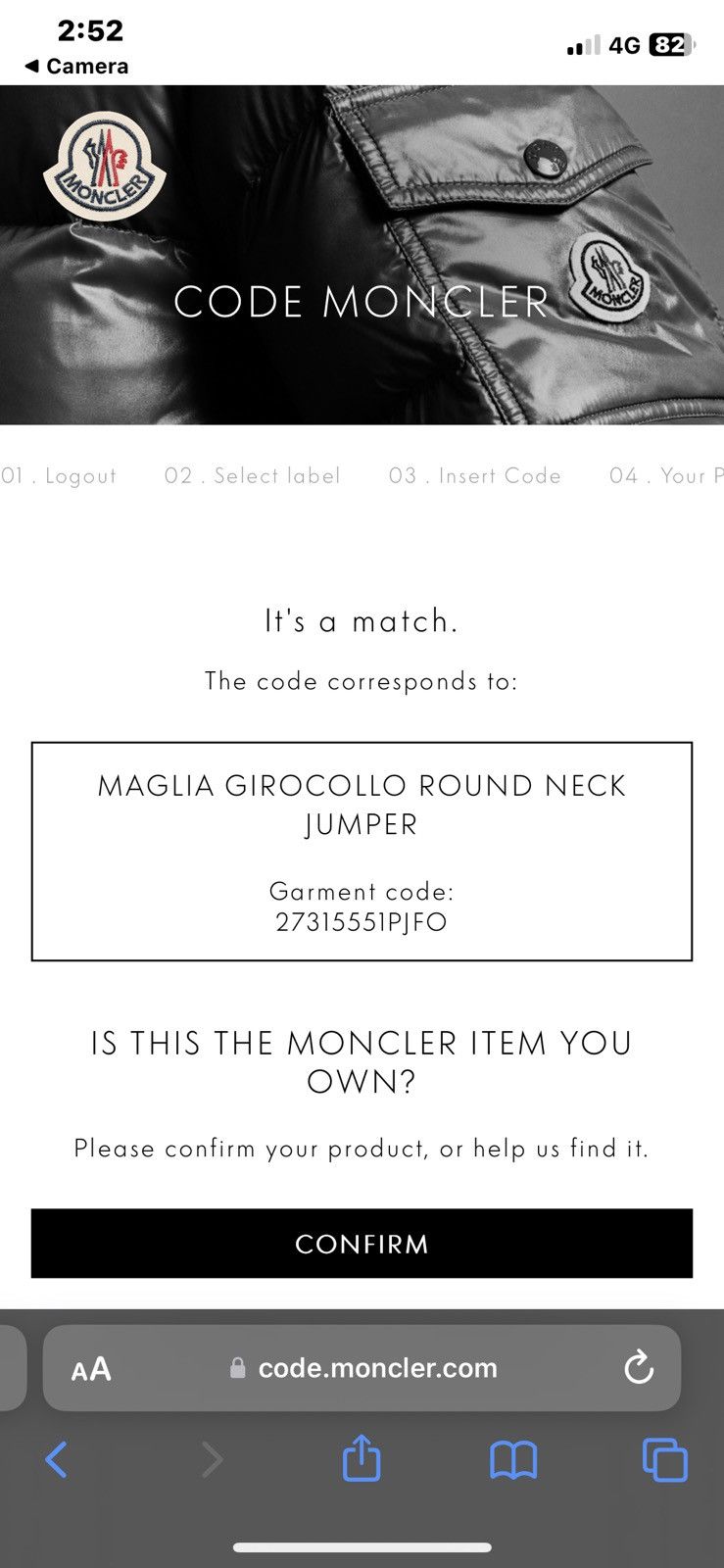 Moncler MAGLIA GIROCOLLO ROUND NECK JUMPER Size US L / EU 52-54 / 3 - 19 Thumbnail