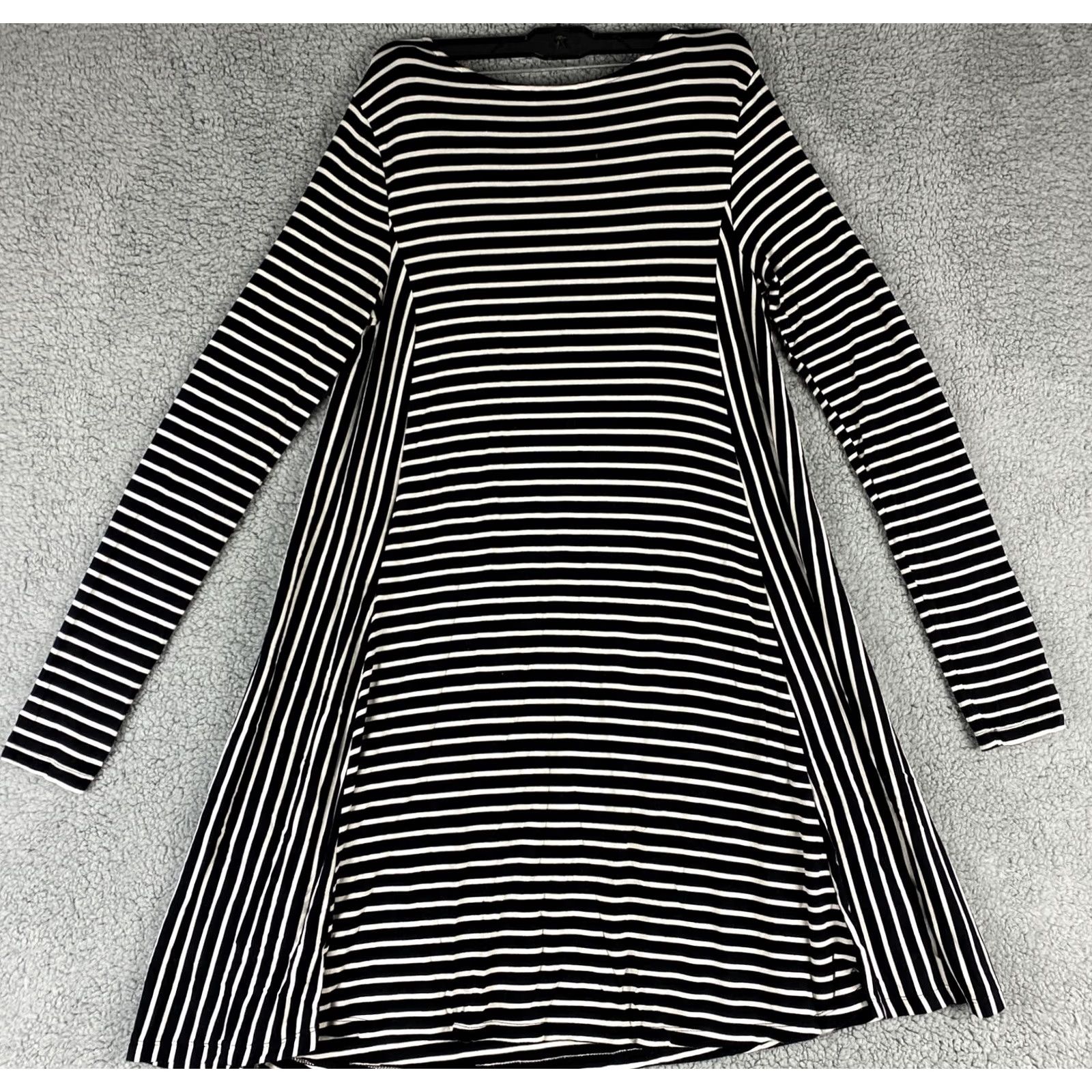 Old Navy Old Navy Dress Tunic Women Multicolor Striped Long Sleeve Medium/ 30-2 Black White Casual Shirt Womens Size M / US 6-8 / IT 42-44 - 7 Thumbnail
