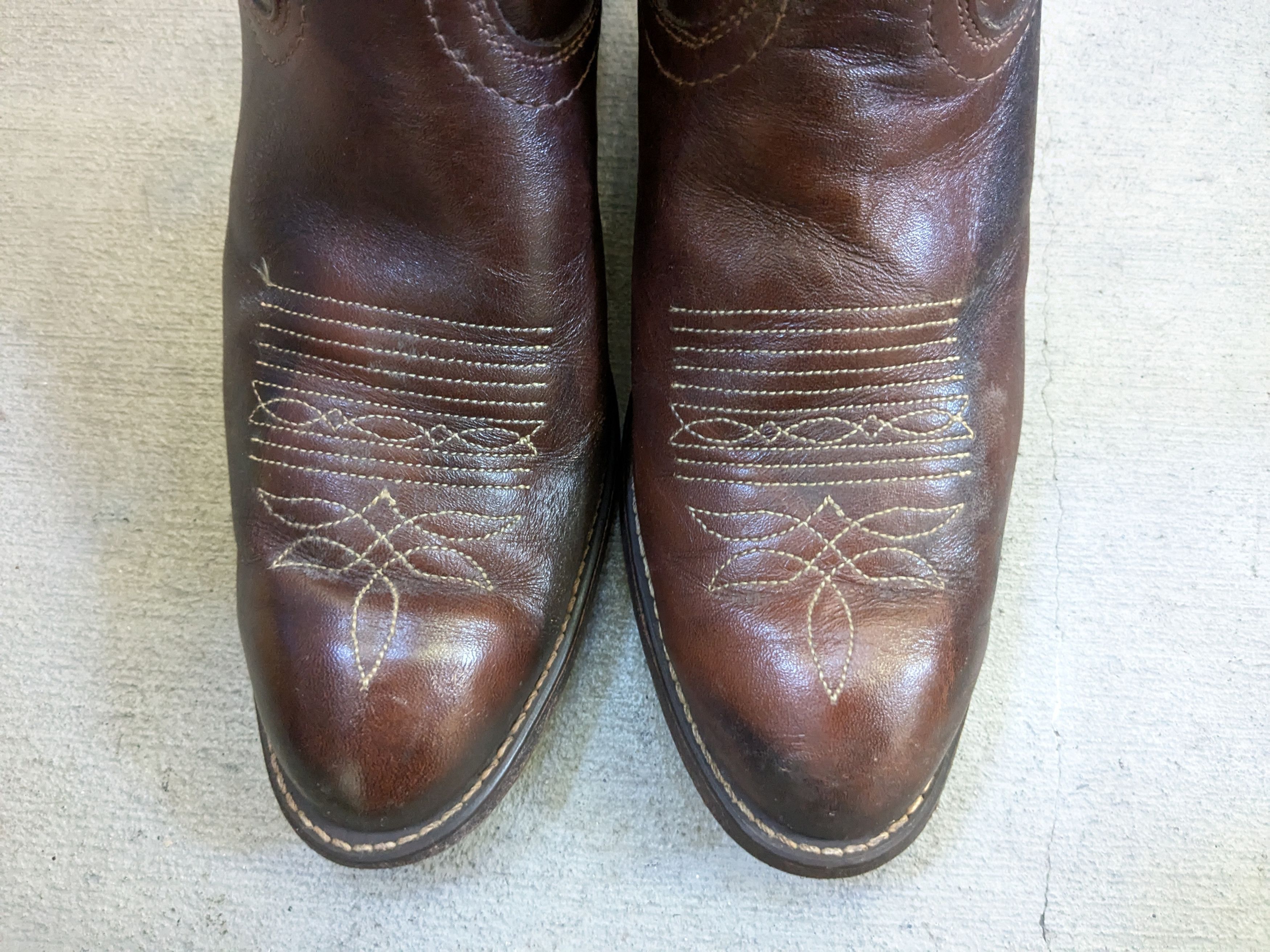 Sears Vintage Sears Cowboy Boots 10 D Brown Leather USA Size US 10 / EU 43 - 4 Thumbnail