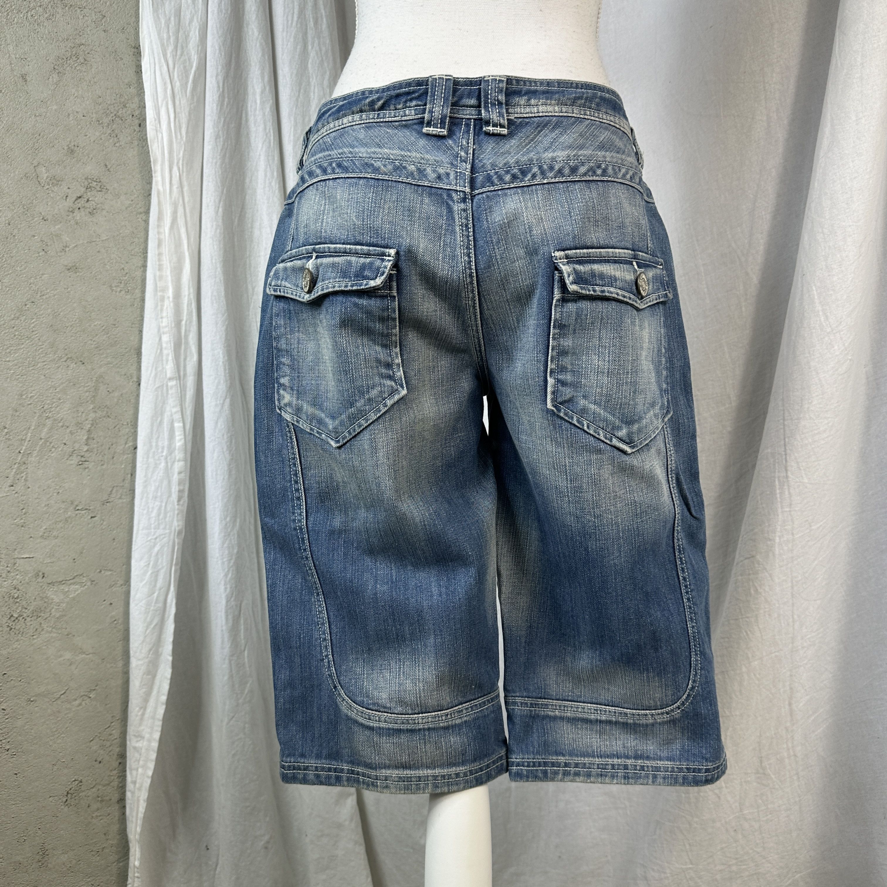 Vintage Jorts Streetwear Casual Denim Faded Vintage Shorts Size US 36 / EU 52 - 5 Thumbnail