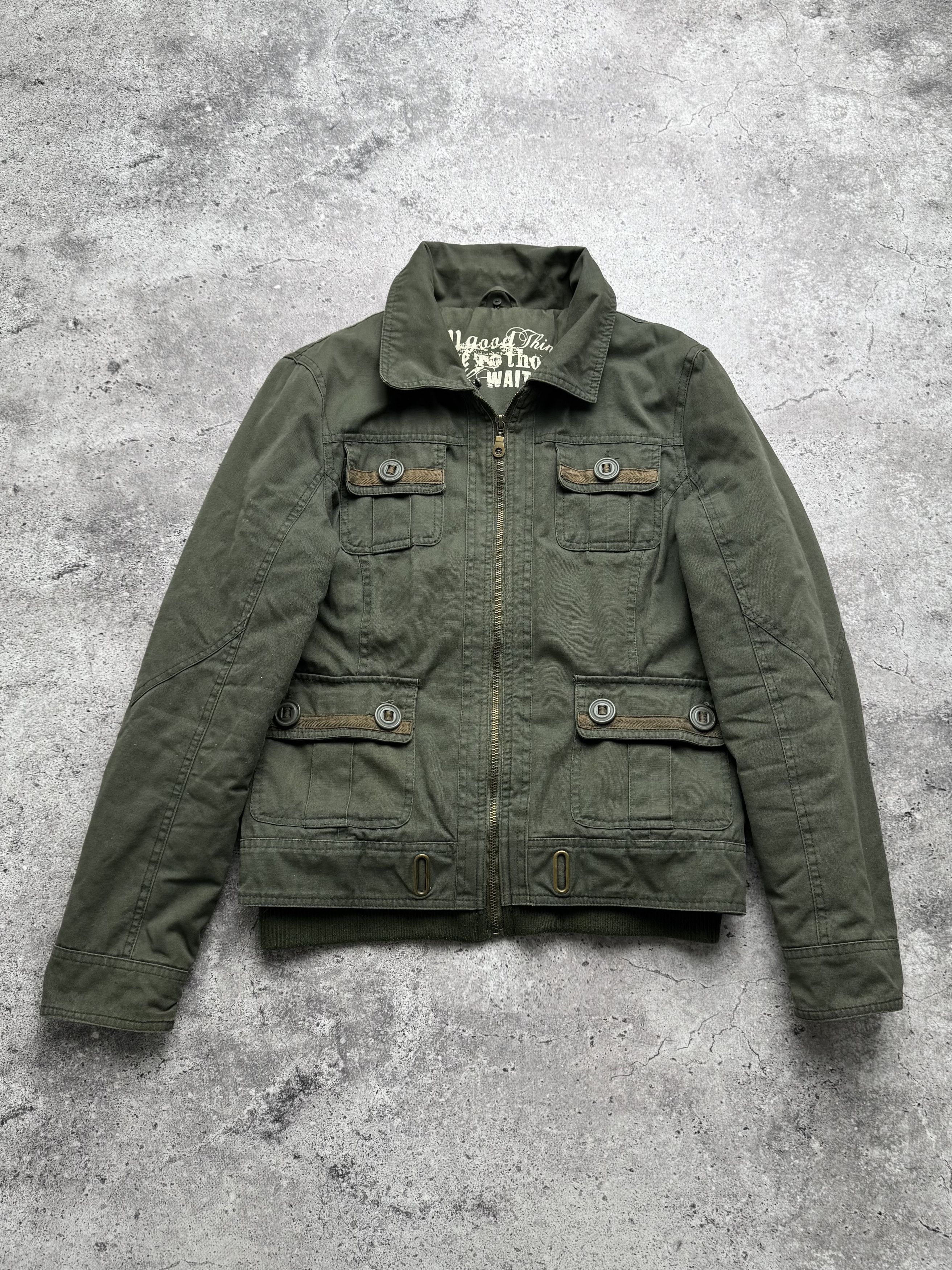 Vintage Y2K Utility Jacket Military Cargo Field Coat Y2K Casual (E8) Size M / US 6-8 / IT 42-44 - 1 Thumbnail