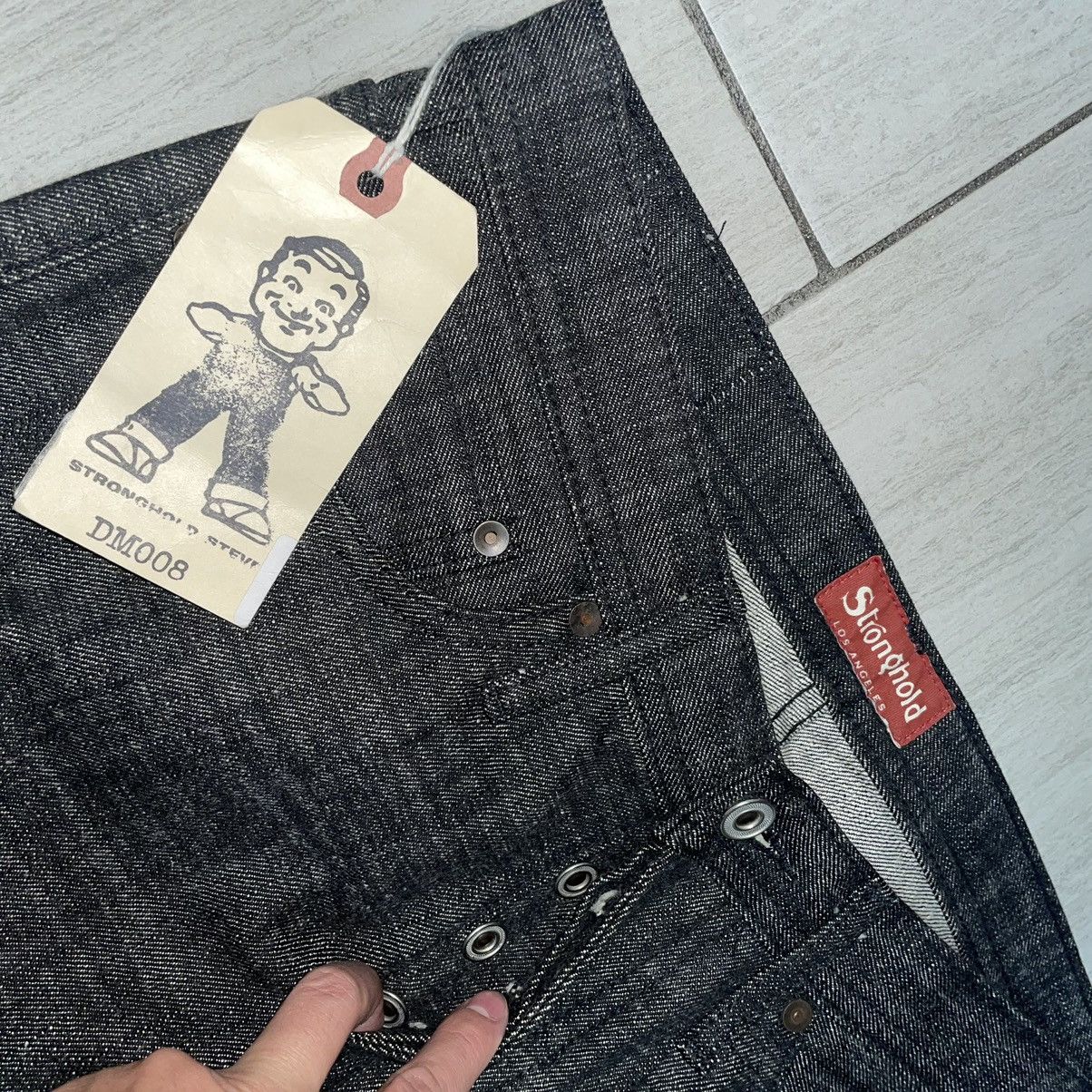 Stronghold × The Stronghold Stronghold 12.5 OZ Slim Straight Raw Denim Black Size US 31 - 3 Thumbnail