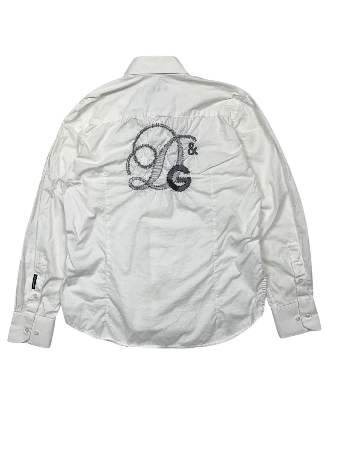 Dolce & Gabbana × Vintage Vintage Dolce & Gabbana Embroidered Logo Button Up Shirt Size US XL / EU 56 / 4 - 1 Thumbnail