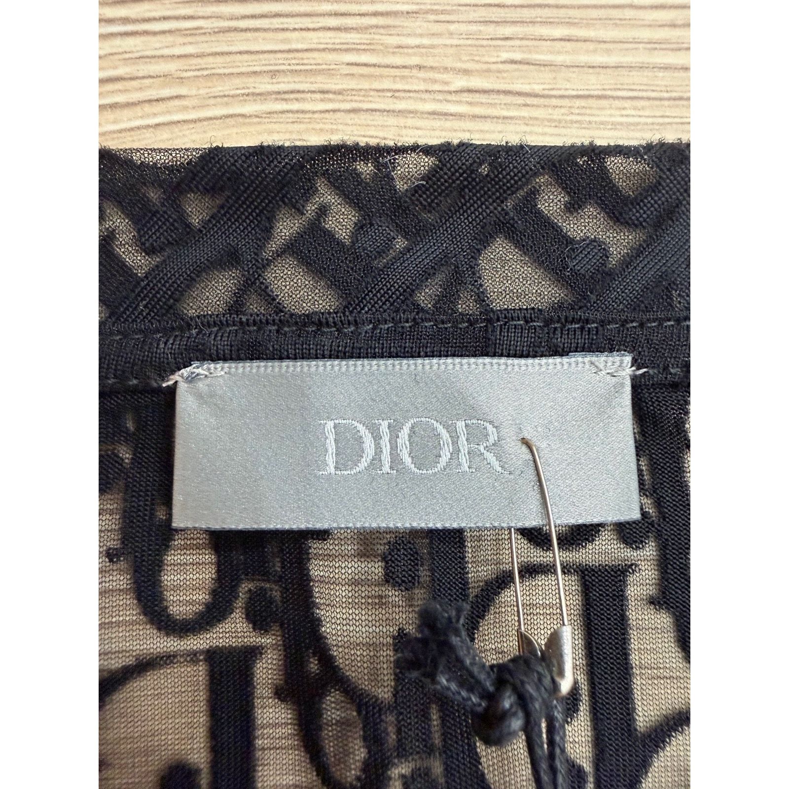 Dior Dior Black Oblique Sheer Mesh Short Sleeve Shirt XS Size US XS / EU 42 / 0 - 8 Thumbnail