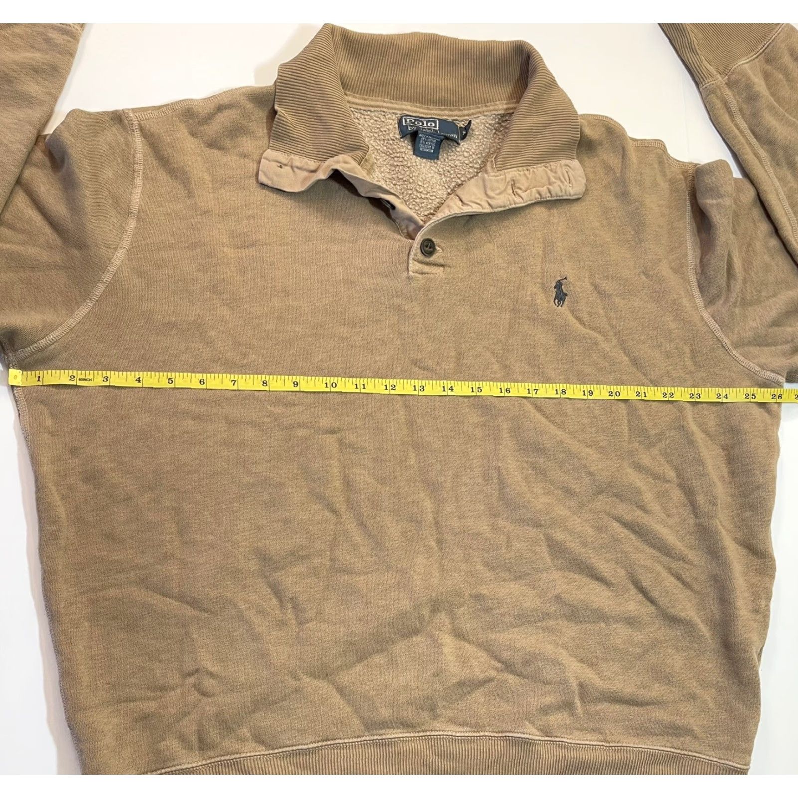Polo Ralph Lauren VINTAGE Polo Ralph Lauren Sweater Adult XL Brown 1/4 Button Pullover Knit Long Sleeve Pony Logo 90s Mens Size US XL / EU 56 / 4 - 5 Thumbnail