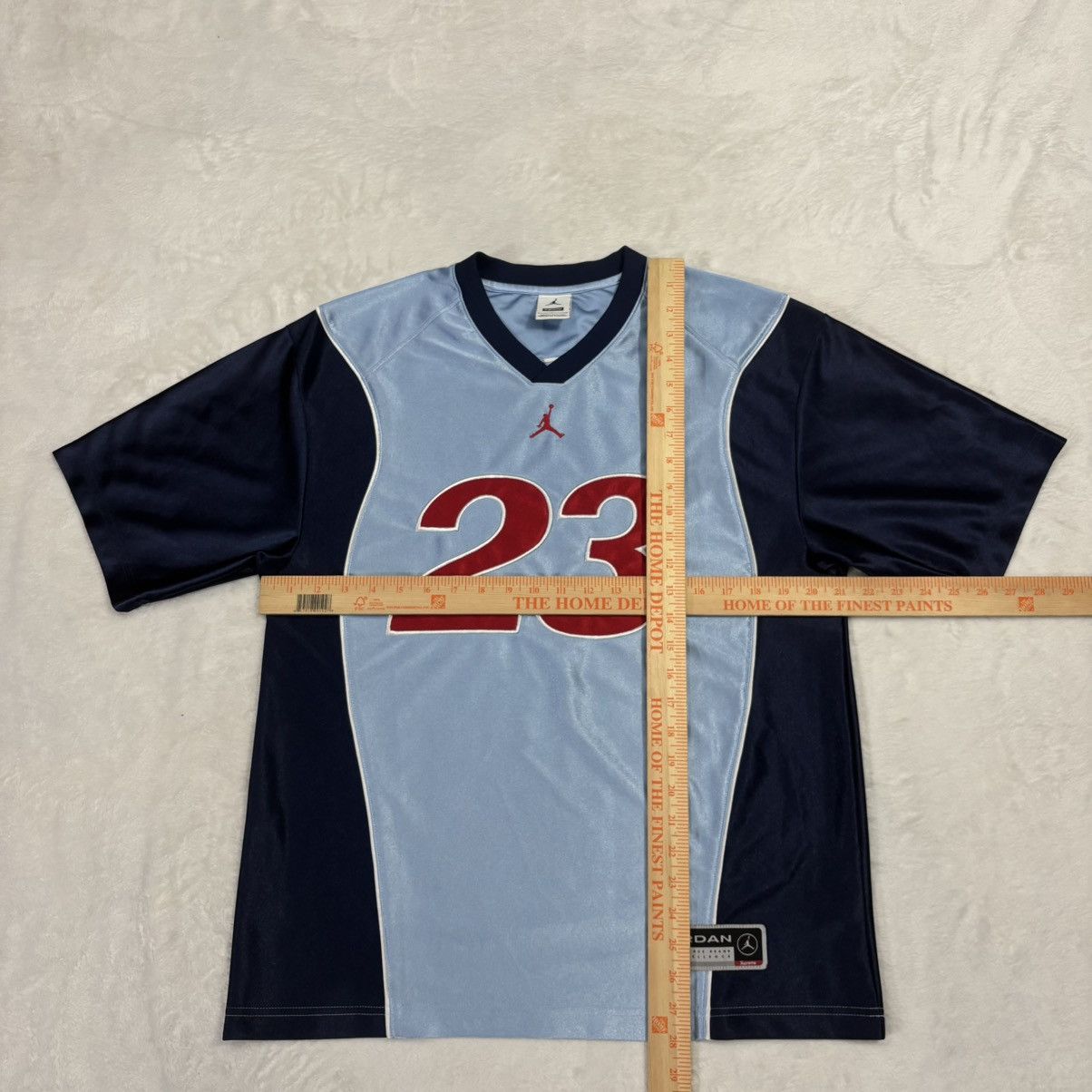 Jordan Brand × Supreme Supreme Jordan Warm Up Jersey Small Light Blue Football FW24 Size US S / EU 44-46 / 1 - 9 Thumbnail