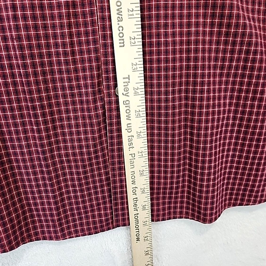 Wrangler Wrangler 20X Western Dress Shirt Red Plaid Button-Up 2XL Mens Cotton Long Sleeve Cowboy Outdoor Workwear Shirt Size 48R - 6 Thumbnail