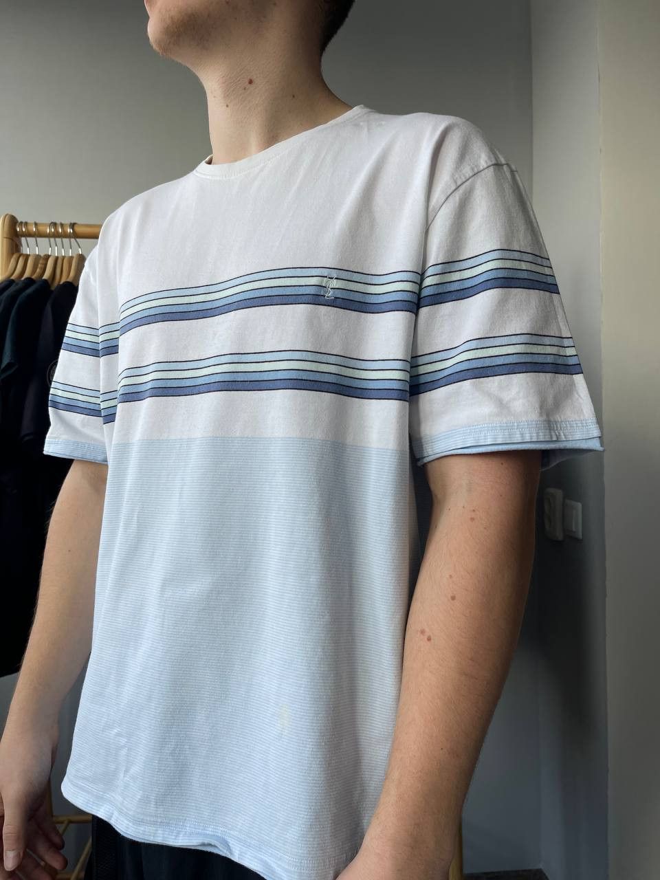 Vintage × Yves Saint Laurent Yves Saint Laurent YSL Tee striped Size US L / EU 52-54 / 3 - 1 Thumbnail