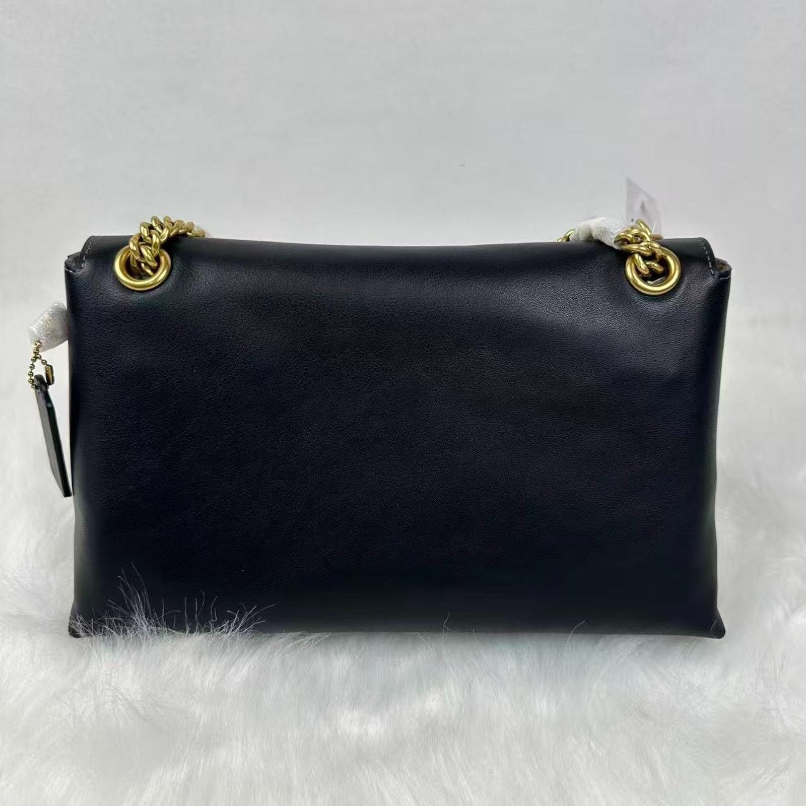 Coach Coach Chelsea Shoulder 30 Chain Natural Leather Brass Black Size ONE SIZE - 2 Thumbnail