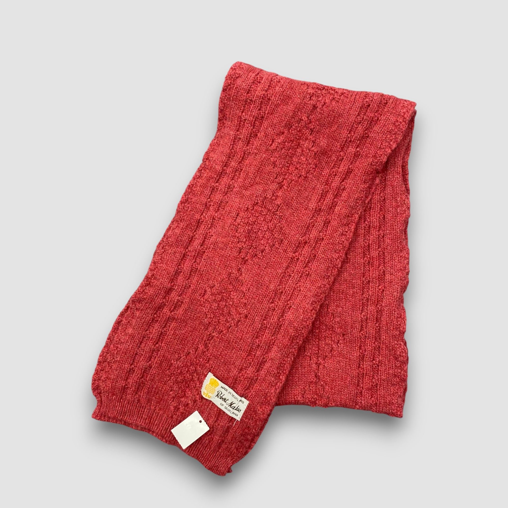 Japanese Brand Vintage Robert Mackie Scarf Muffler Ribbed Knit Wool Scarves Size ONE SIZE - 3 Thumbnail