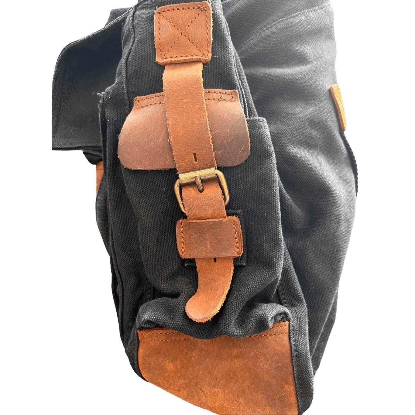 Other SC COTTON Messenger canvas leather backpack bag Size ONE SIZE - 8 Thumbnail