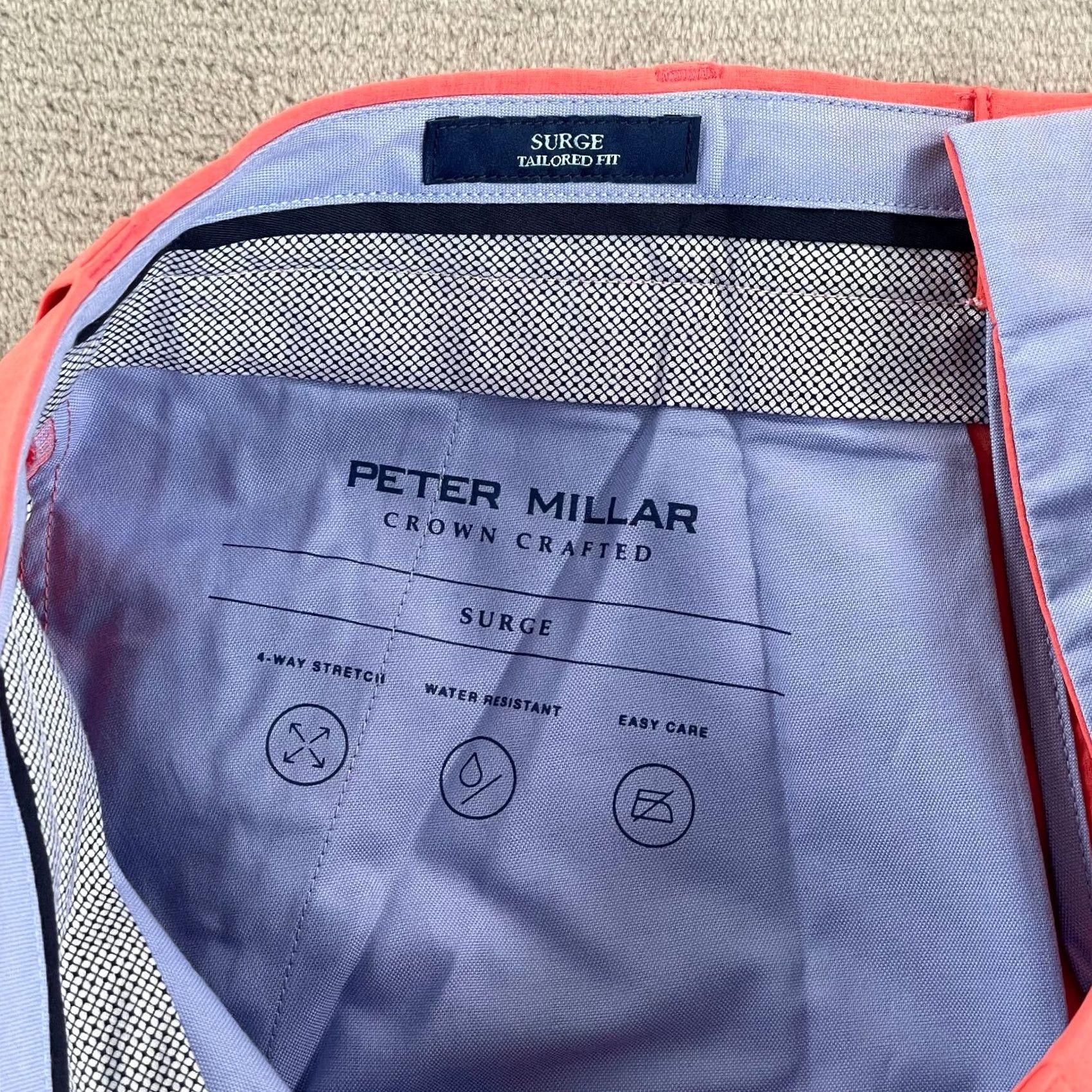 Peter Millar Peter Millar Surge Performance Shorts Men 34 Golf Shorts Regular 34 Orange Crown NWT Crown 125 NWT Size US 34 / EU 50 - 3 Thumbnail