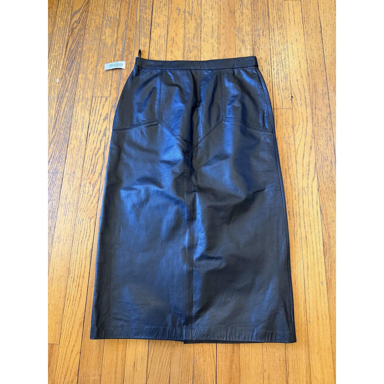 G-III Vintage G-III Leather Midi Skirt 13/14 Black Size 32" / US 10 / IT 46 - 1 Thumbnail