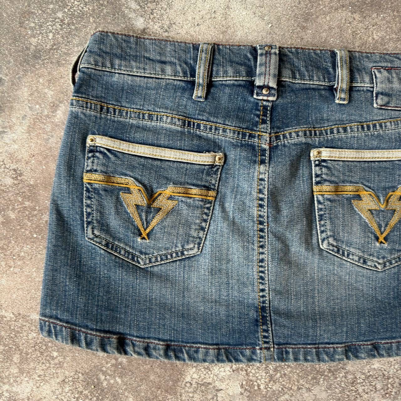 Diesel × Vintage Y2K Diesel Vintage Washed Denim Mini Skirt Size 28" / US 6 / IT 42 - 5 Thumbnail