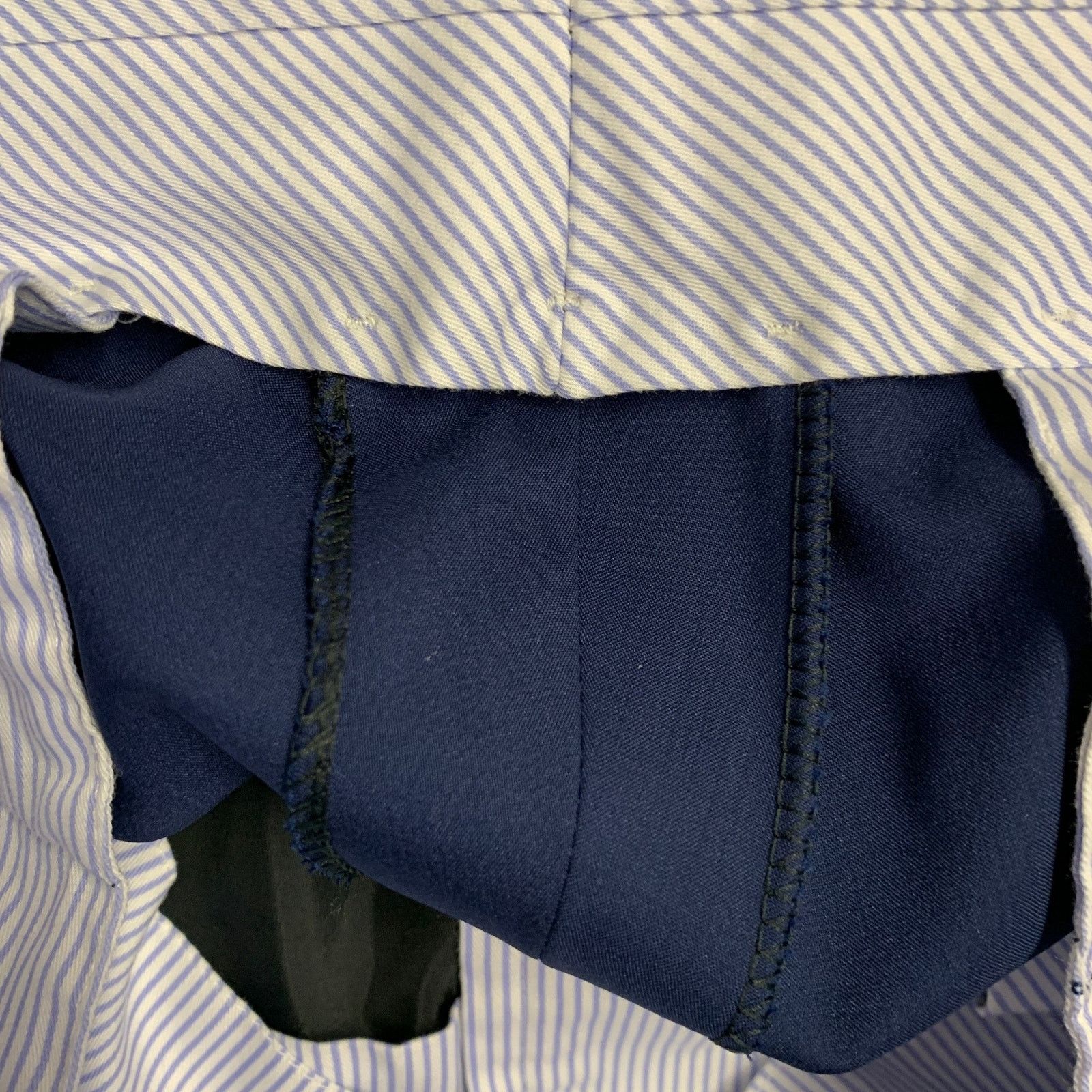 Hadleigh's HADLEIGH'S Size 34 Navy Wool Silk Flat Front Dress Pants Size US 34 / EU 50 - 5 Thumbnail