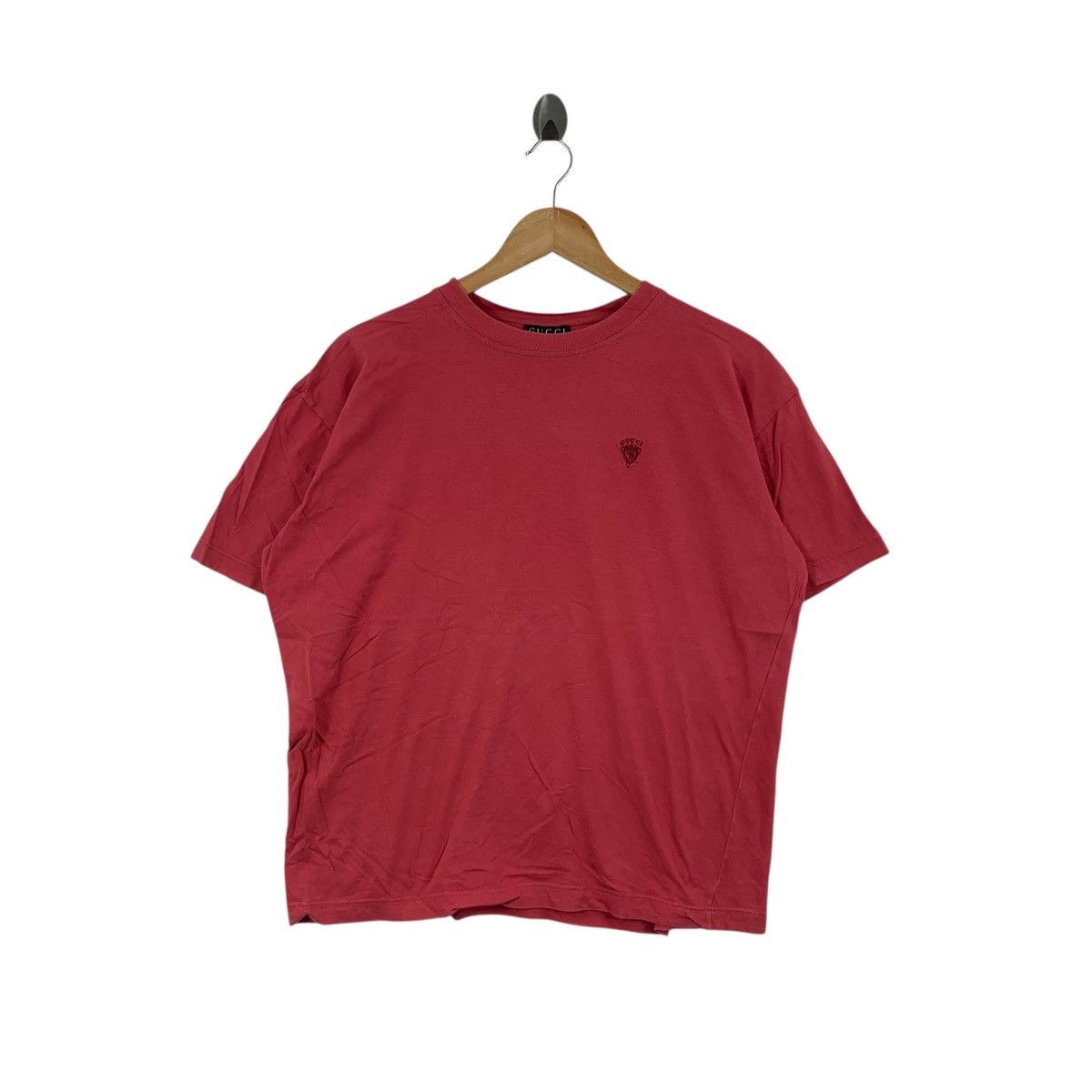 Vintage Y2K GUCCI MADE IN ITALY Embroidered Logo Boxy Tee
