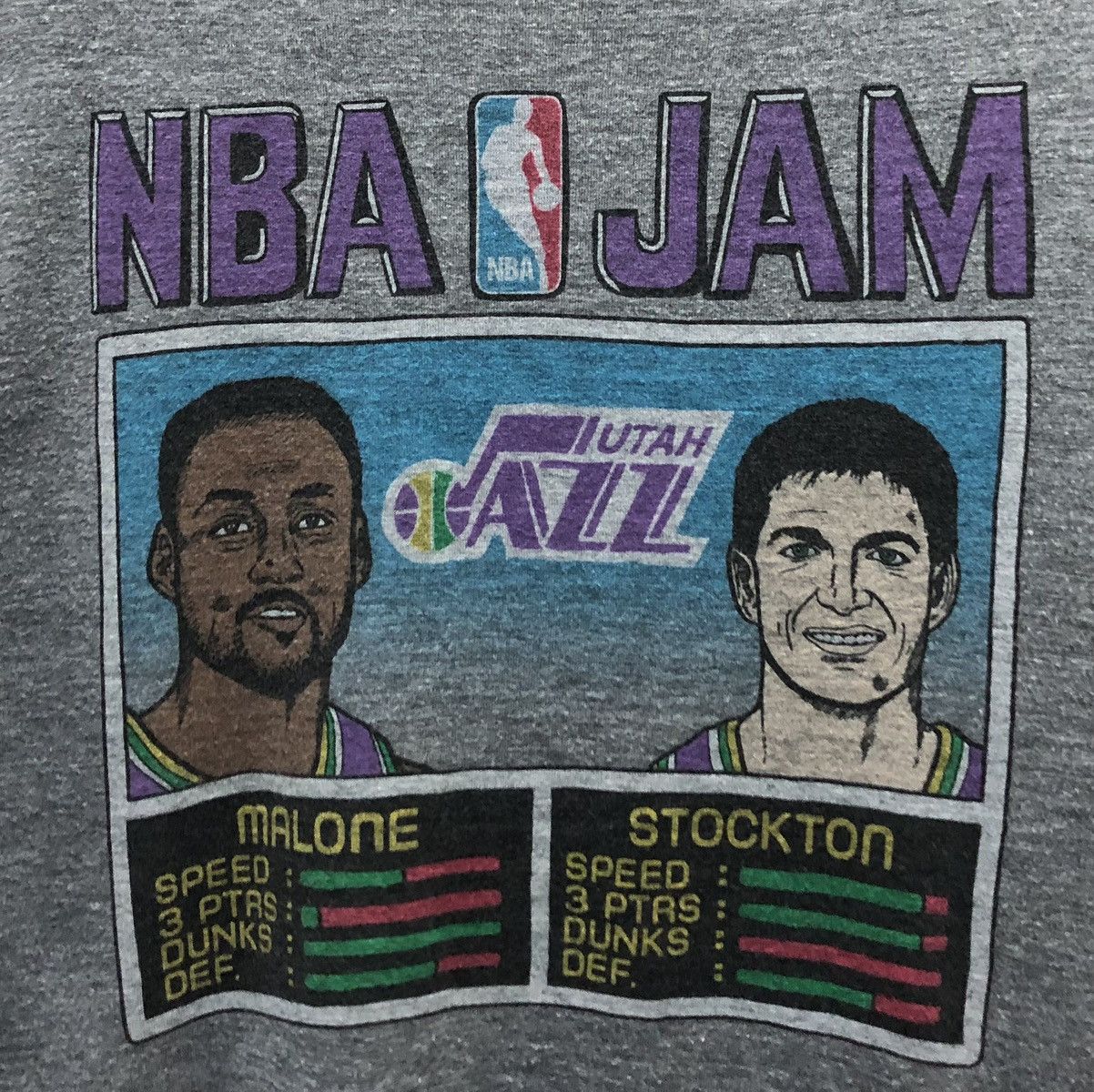 Homage Vintage Homage NBA JAM Video Game Utah Jazz Players T-Shirt Size US L / EU 52-54 / 3 - 3 Thumbnail