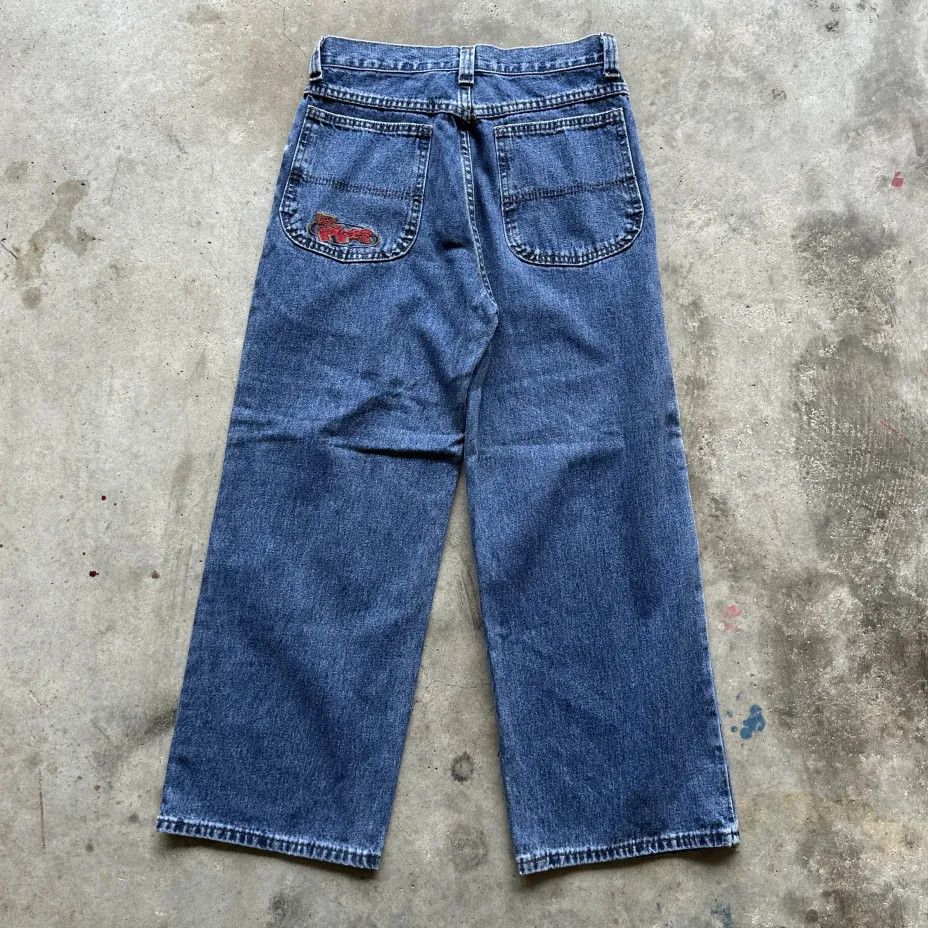 Lee Vintage Lee Pipes Denim Wide Leg Jeans JNCO SKATER Size US 30 / EU 46 - 1 Thumbnail