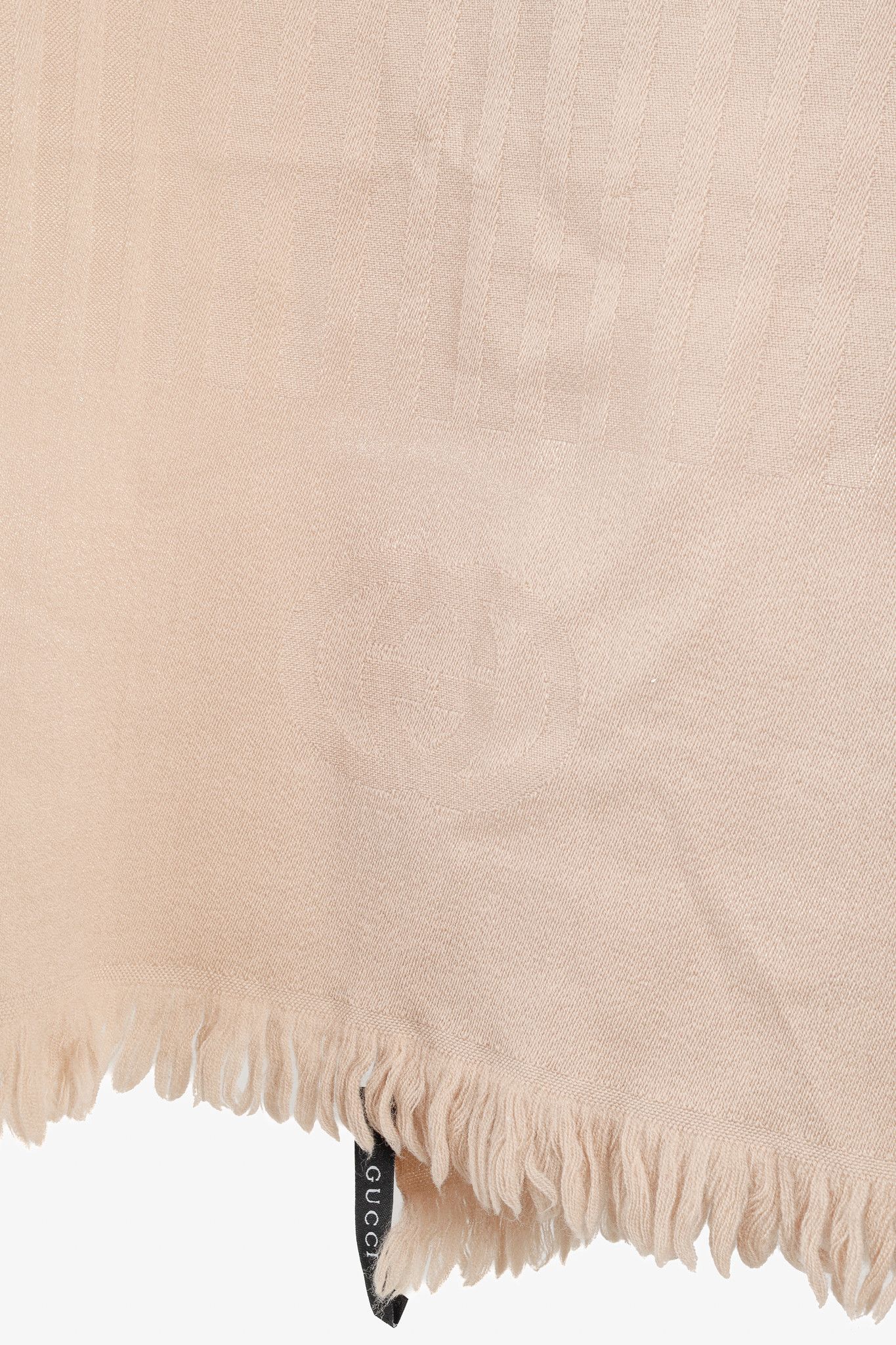 Gucci Gucci Beige Wool Striped GG Scarf Size ONE SIZE - 4 Thumbnail