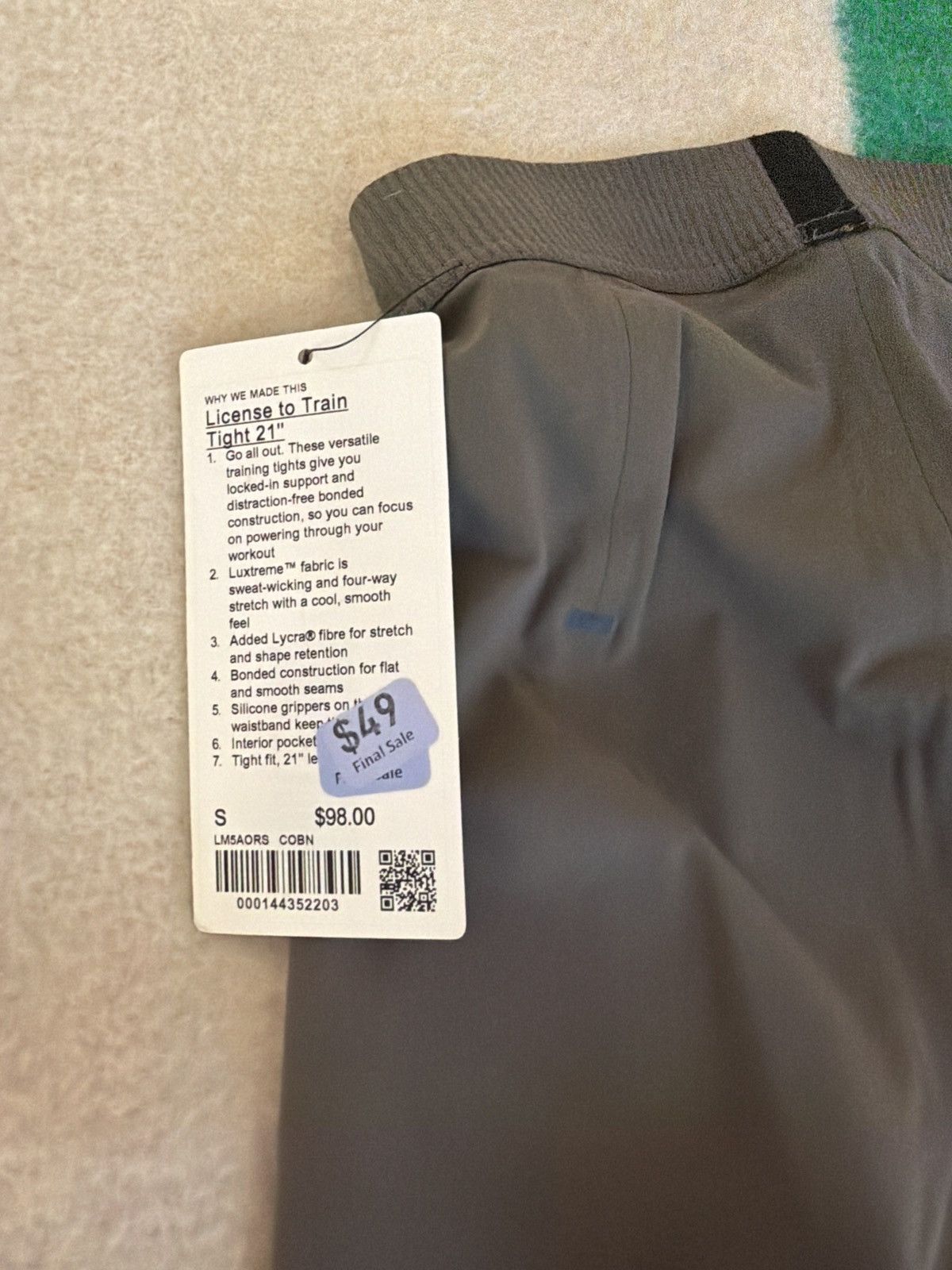 Lululemon Brownish green lululemon LTT tights Size US 30 / EU 46 - 1 Thumbnail