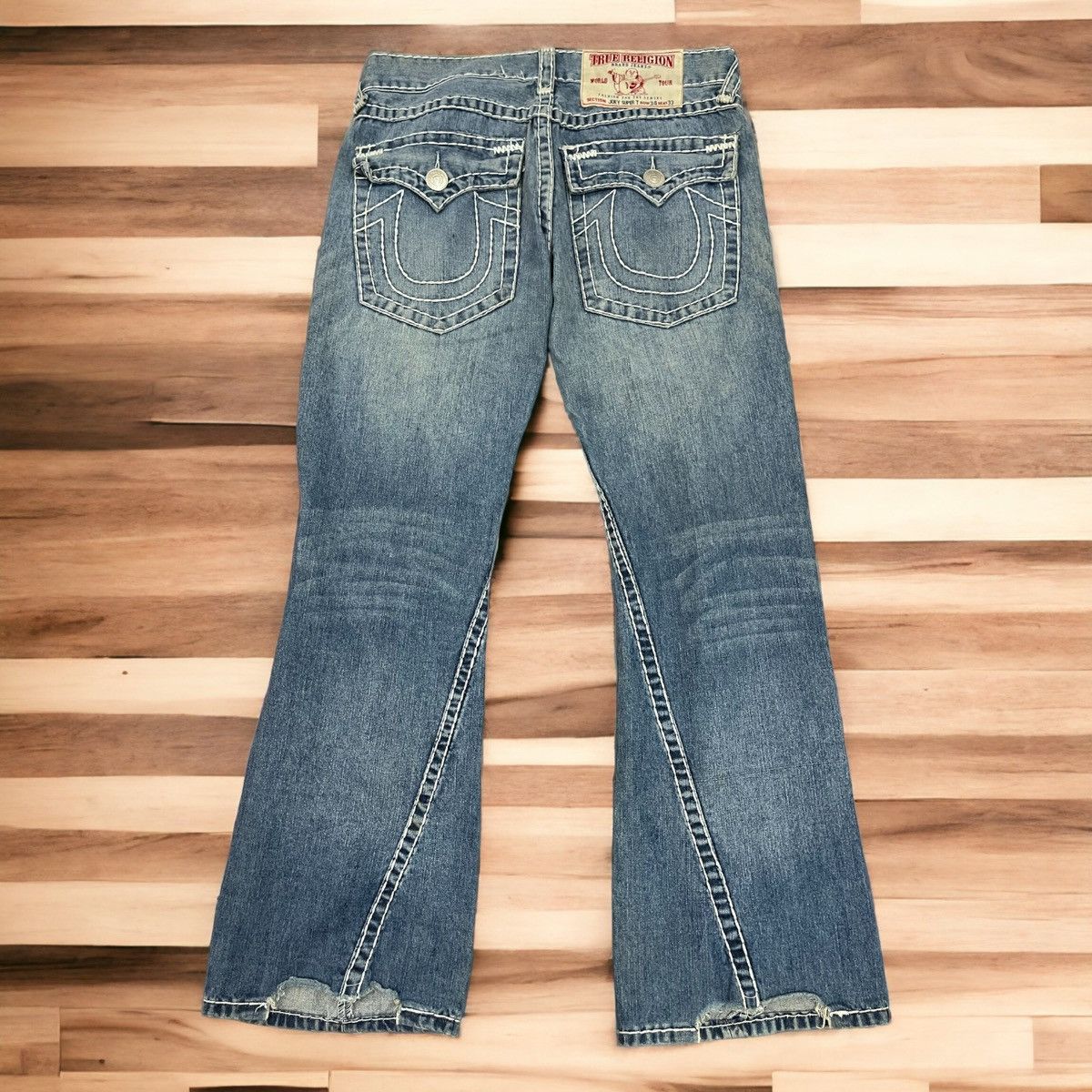 True Religion × Vintage Rare Distressed True Religion Jeans Size 34 Joey Super T Size US 34 / EU 50 - 2 Thumbnail
