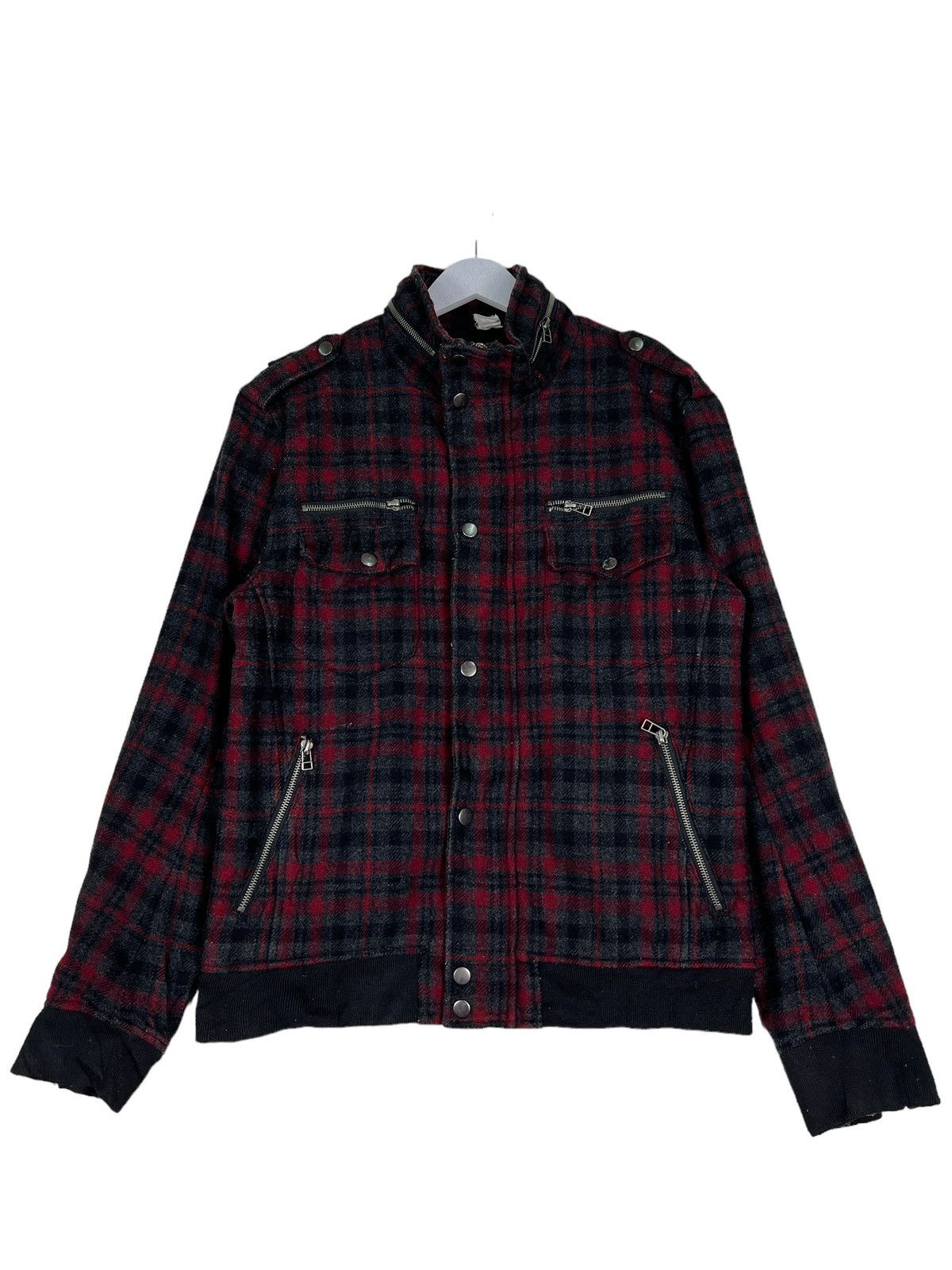 Japanese Brand 🔥 SEMANTIC DESIGN WOOL PLAID ZIPPER JACKET Size US M / EU 48-50 / 2 - 2 Thumbnail