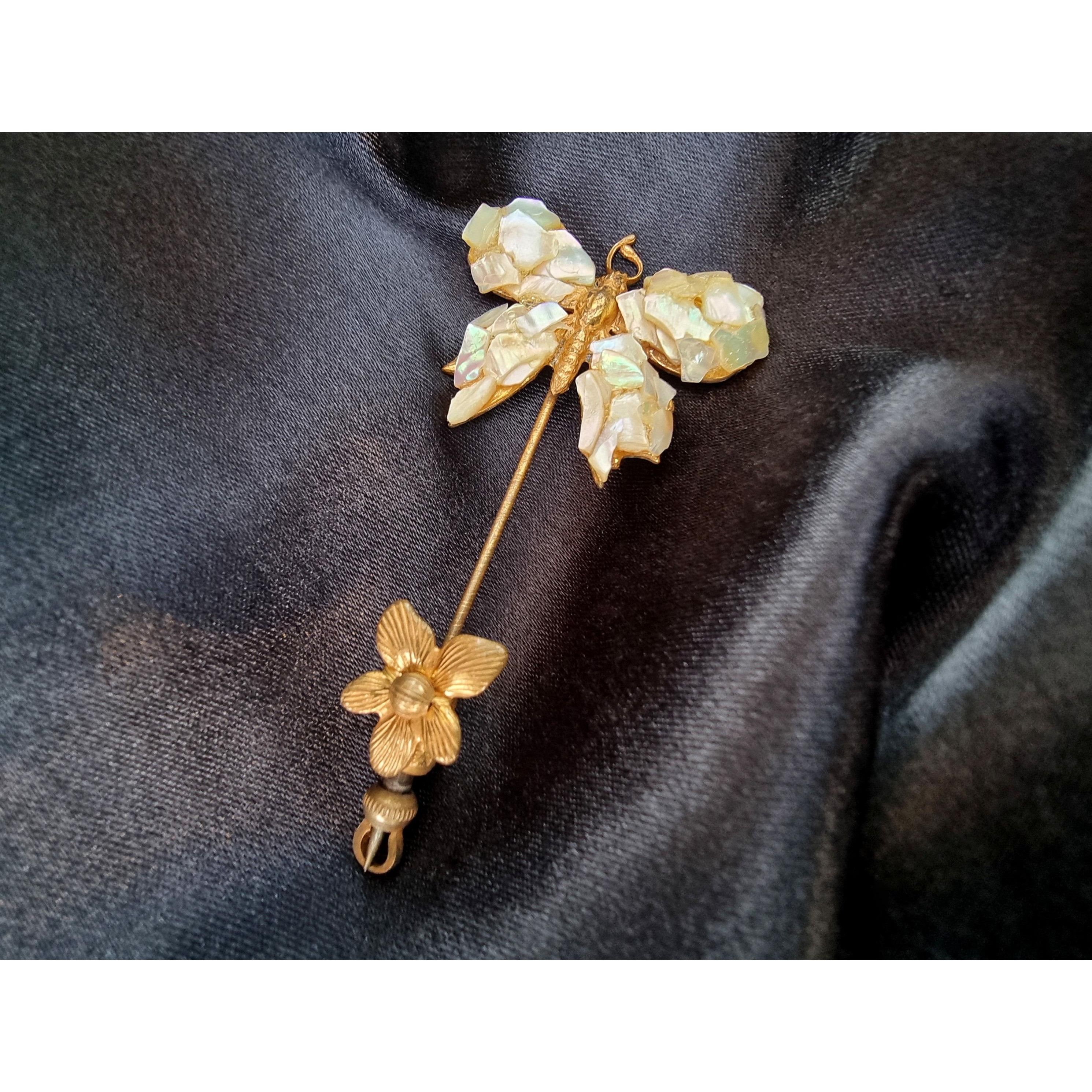 Miriam Haskell Rare Find Vintage 1930s MIRIAM HASKELL Unsigned Butterfly St Size ONE SIZE - 2 Thumbnail